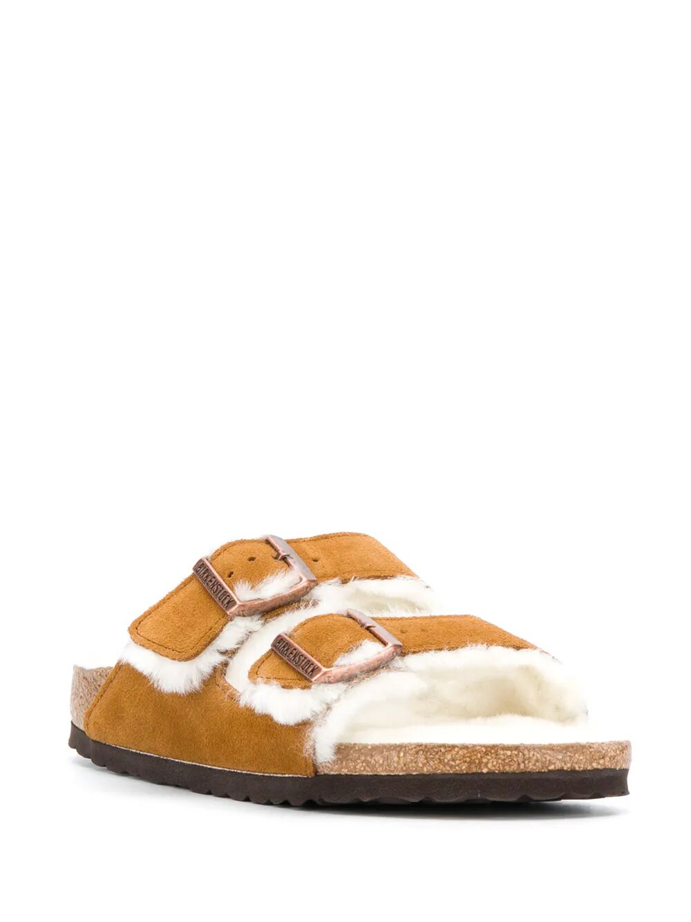 Birkenstock Arizona Shearling And Suede Sandals
