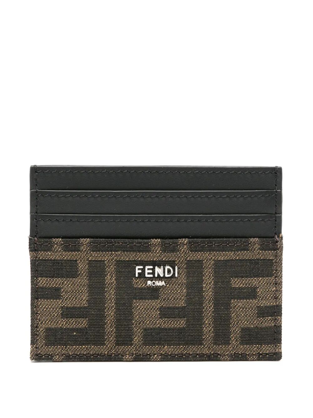 Fendi Ff Jacquard Fabric Card Holder