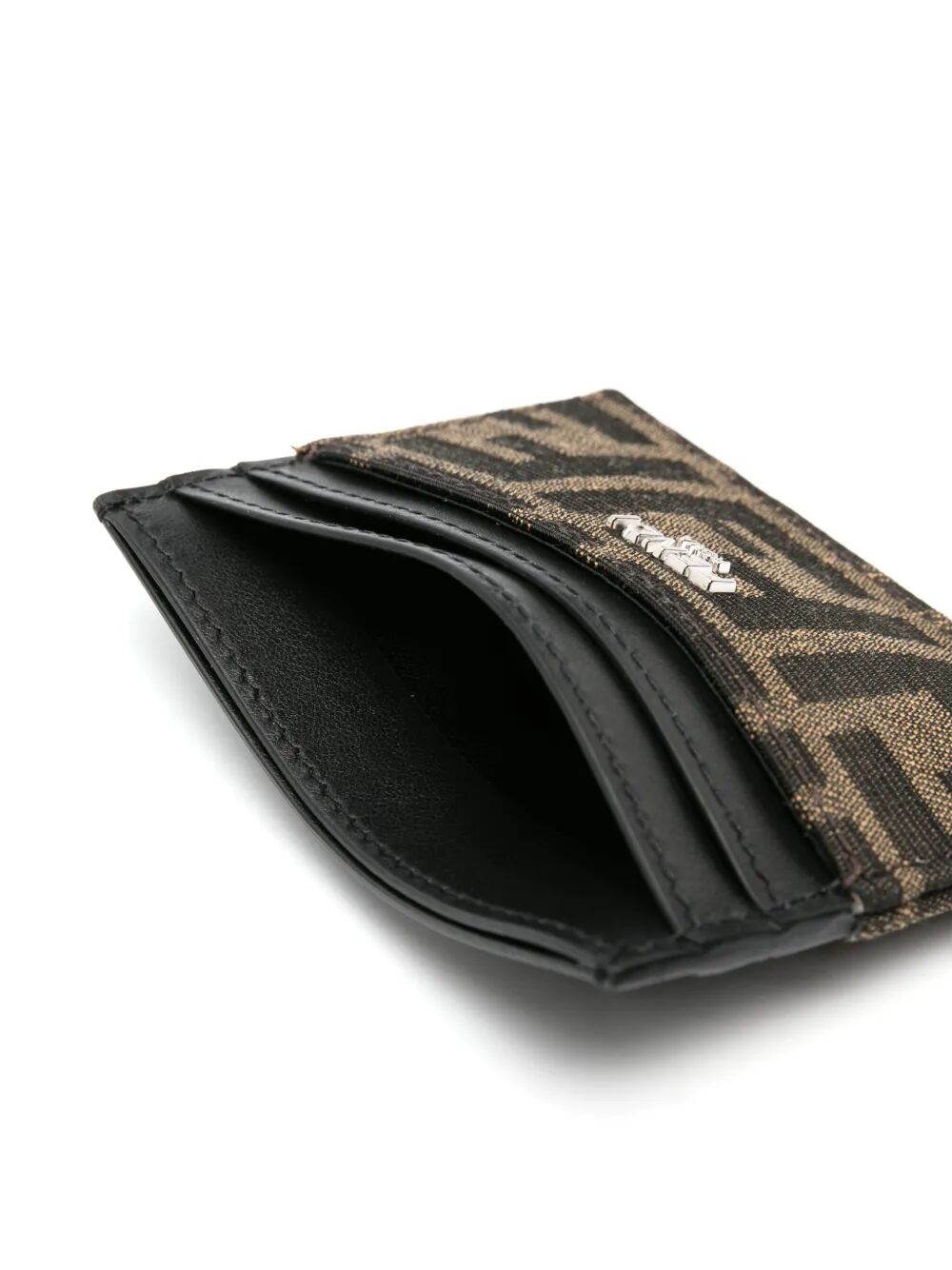 Fendi Ff Jacquard Fabric Card Holder