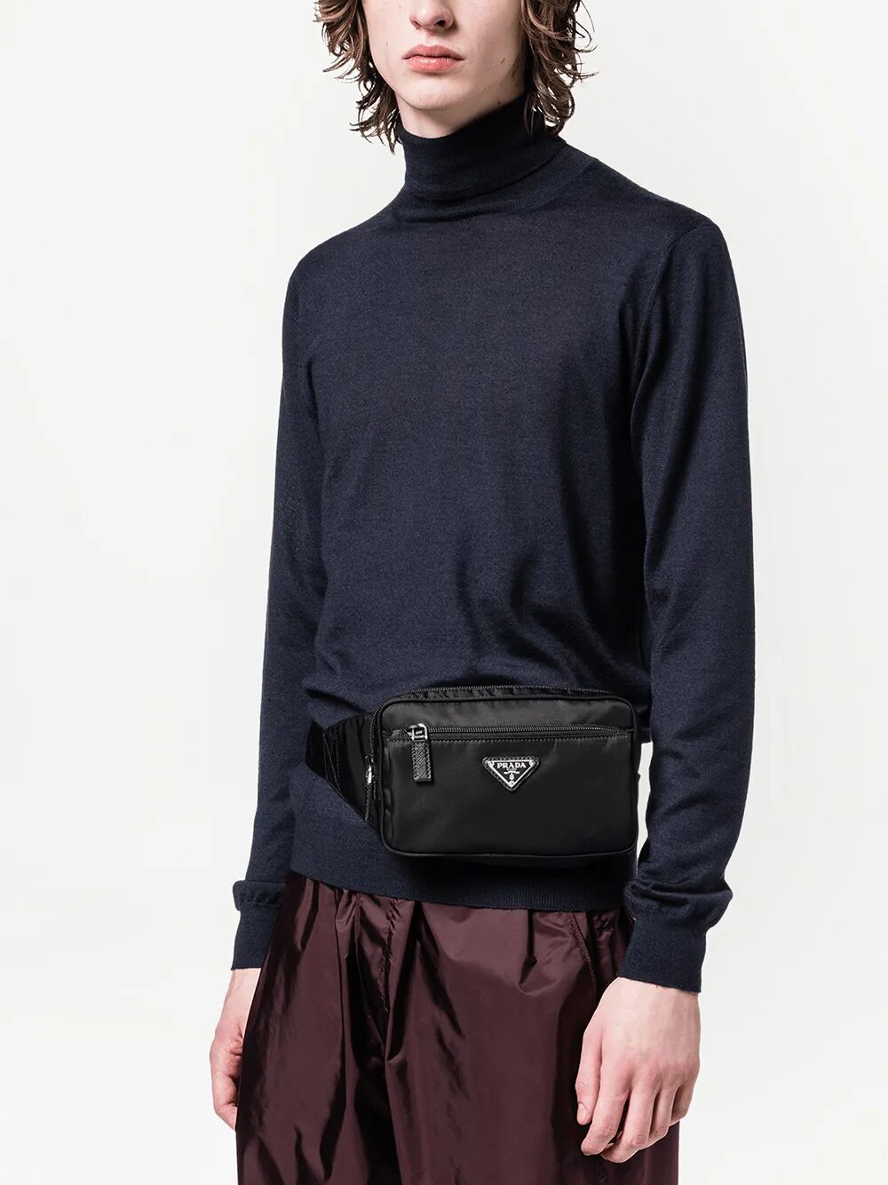 Prada Re-nylon And Saffiano Leather Belt Bag