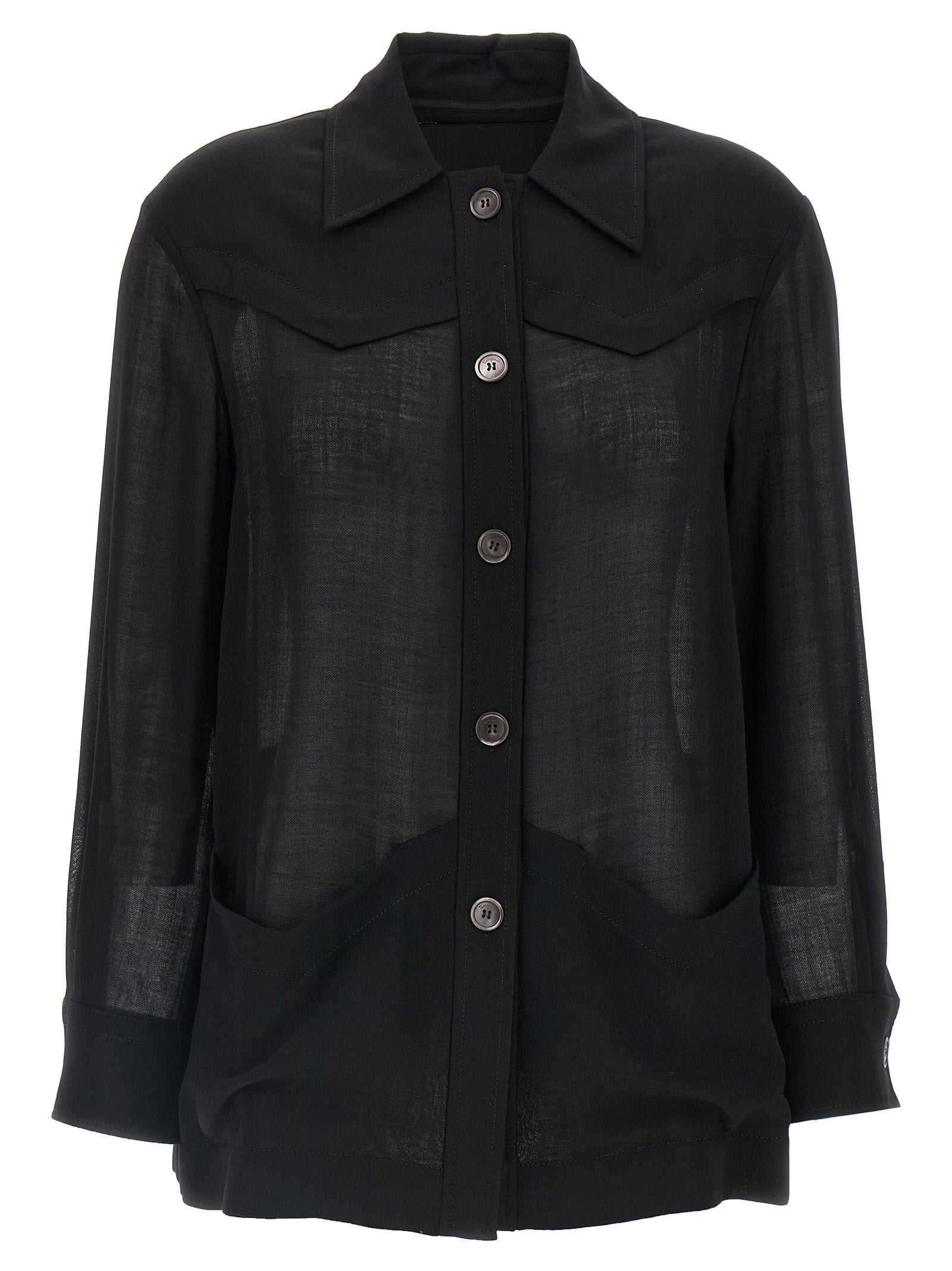 Ferragamo Semi-Sheer Wool Jacket
