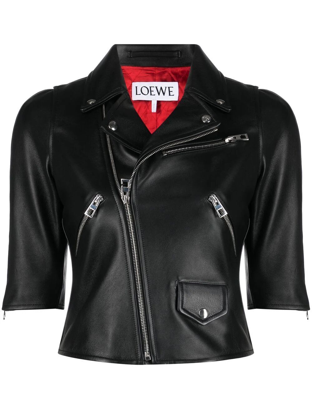 Loewe Three-quarter Sleeve Leather Jacket