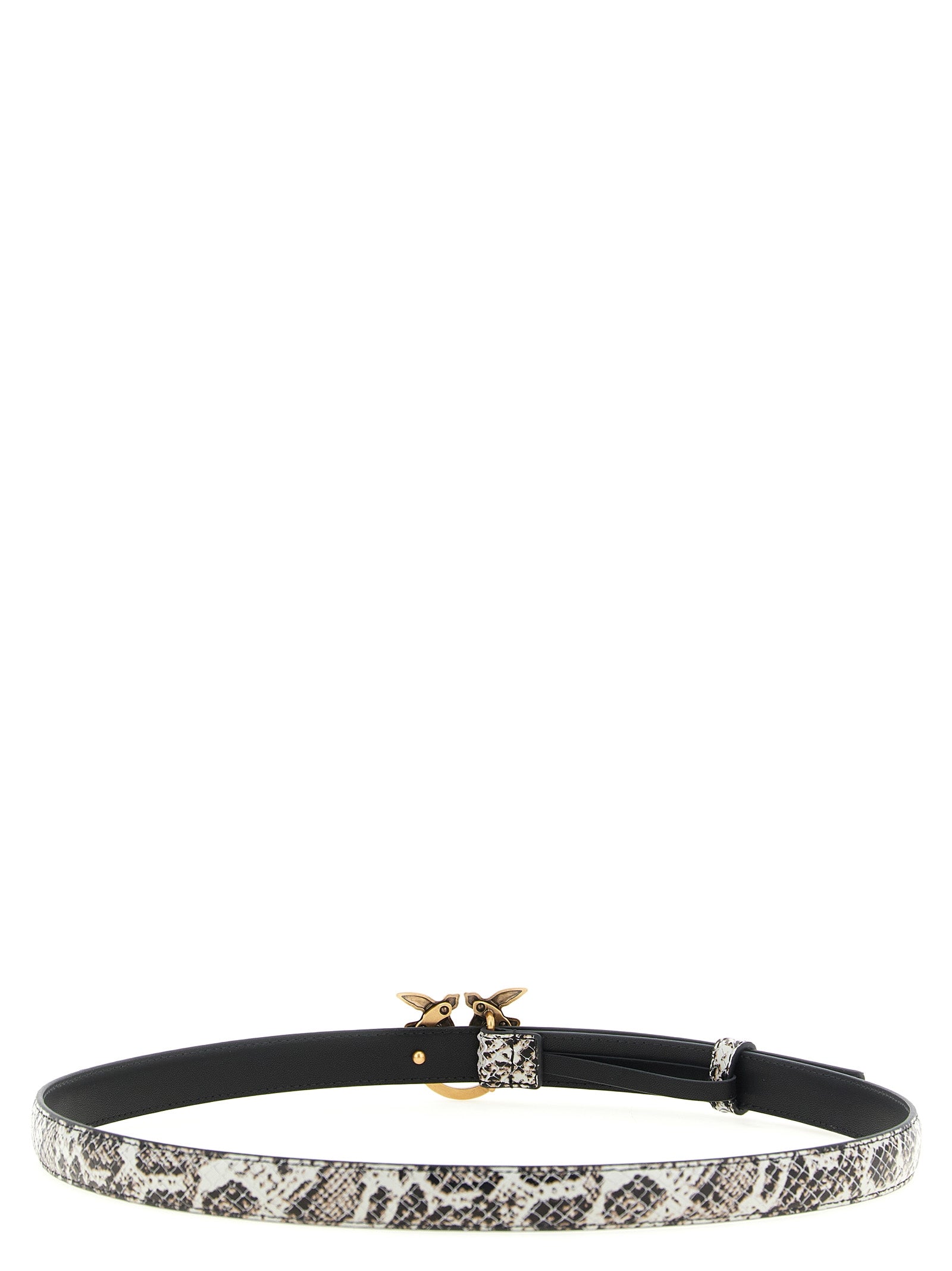 Pinko Python Print Leather Belt