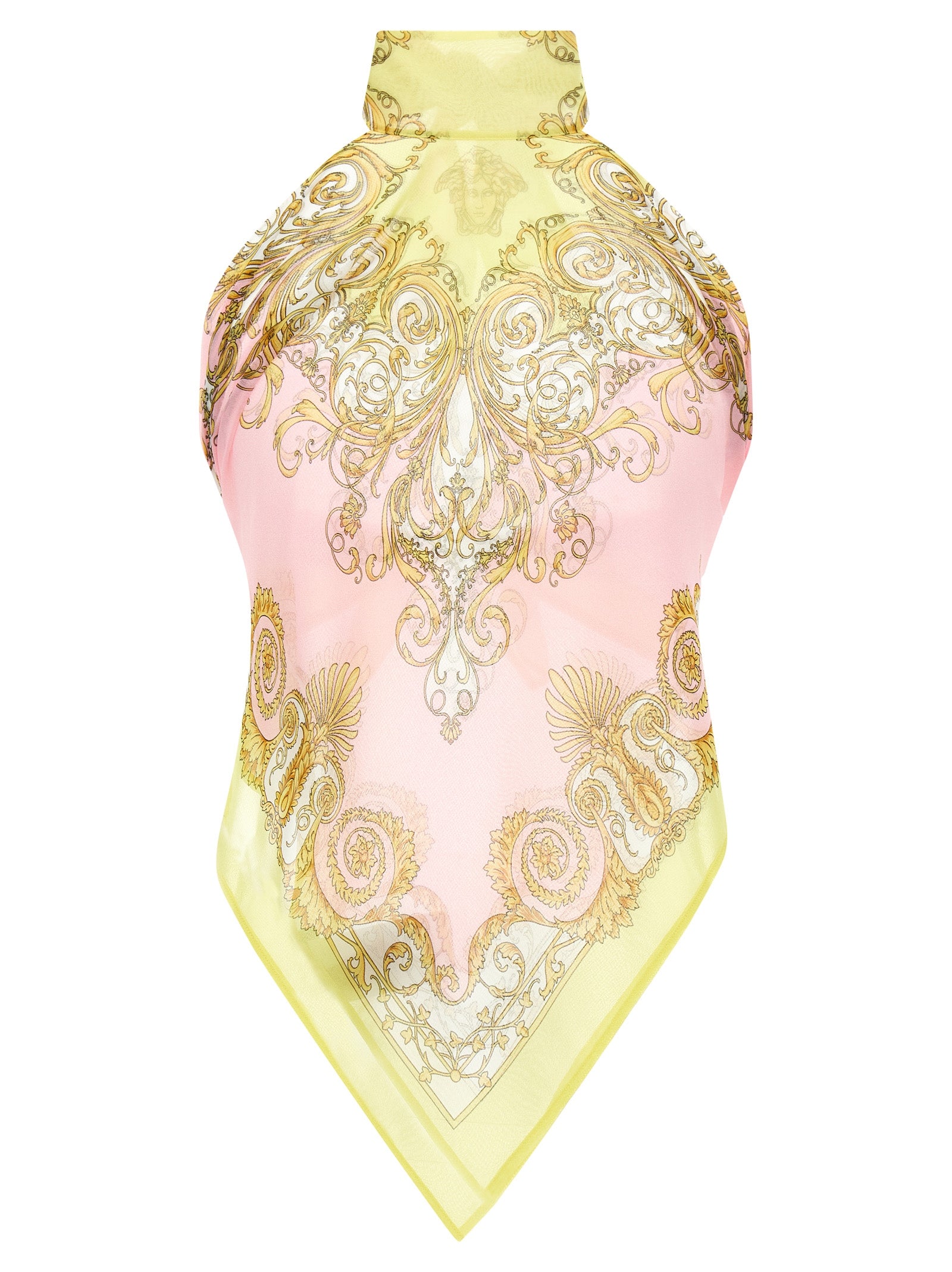 Versace 'Spring Barocco' Scarf Top