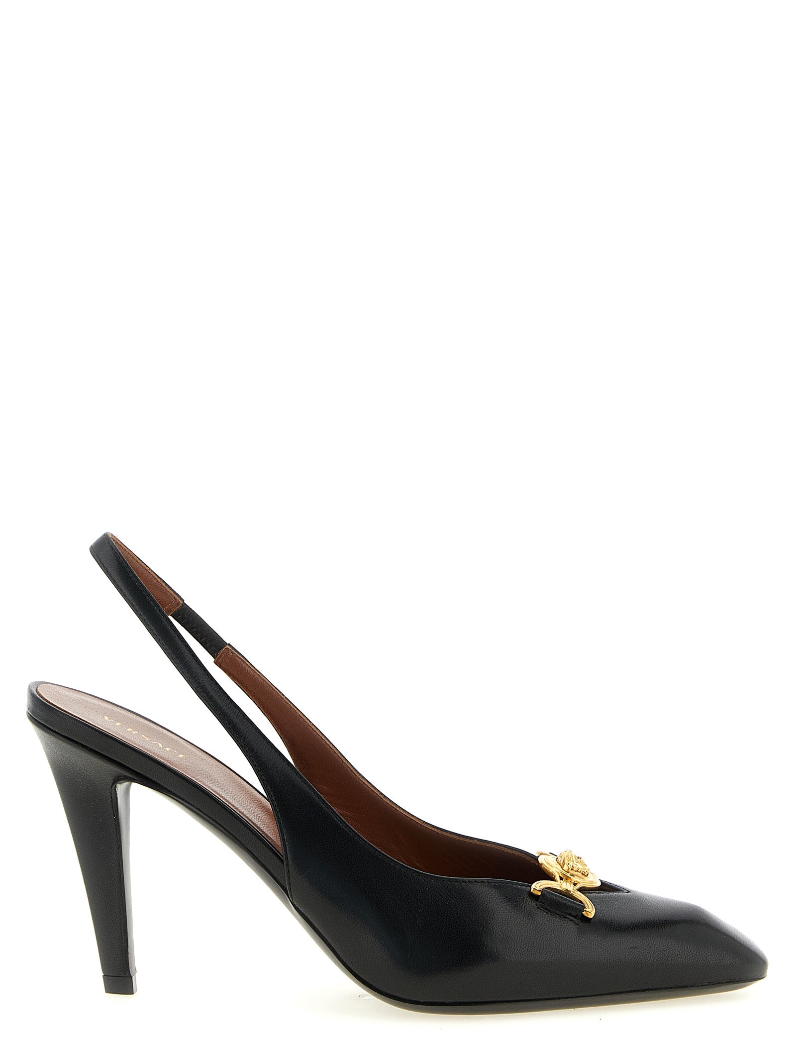 Versace 'La Medusa' Leather Slingbacks