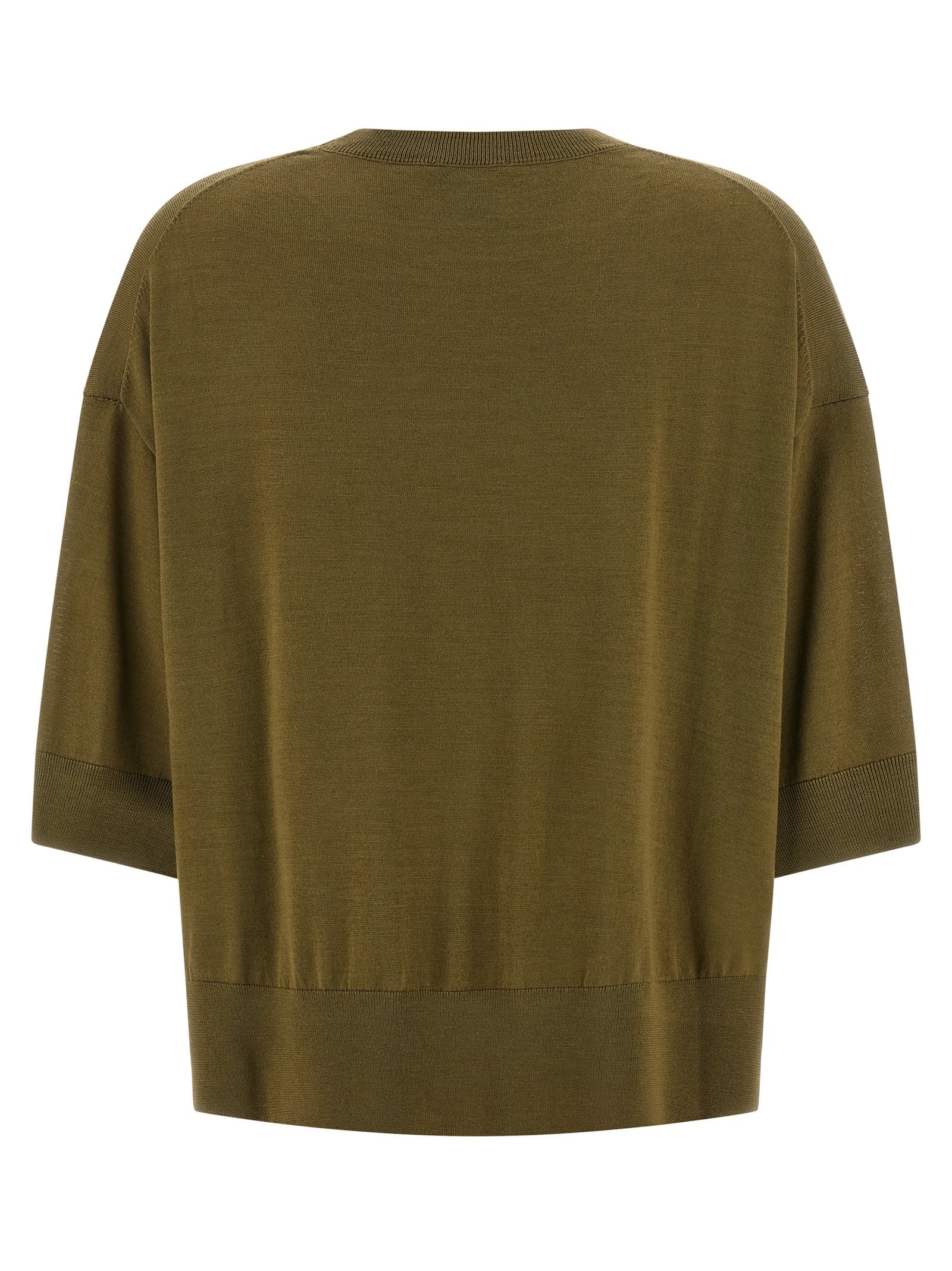 Nude Cropped Wool Sweater