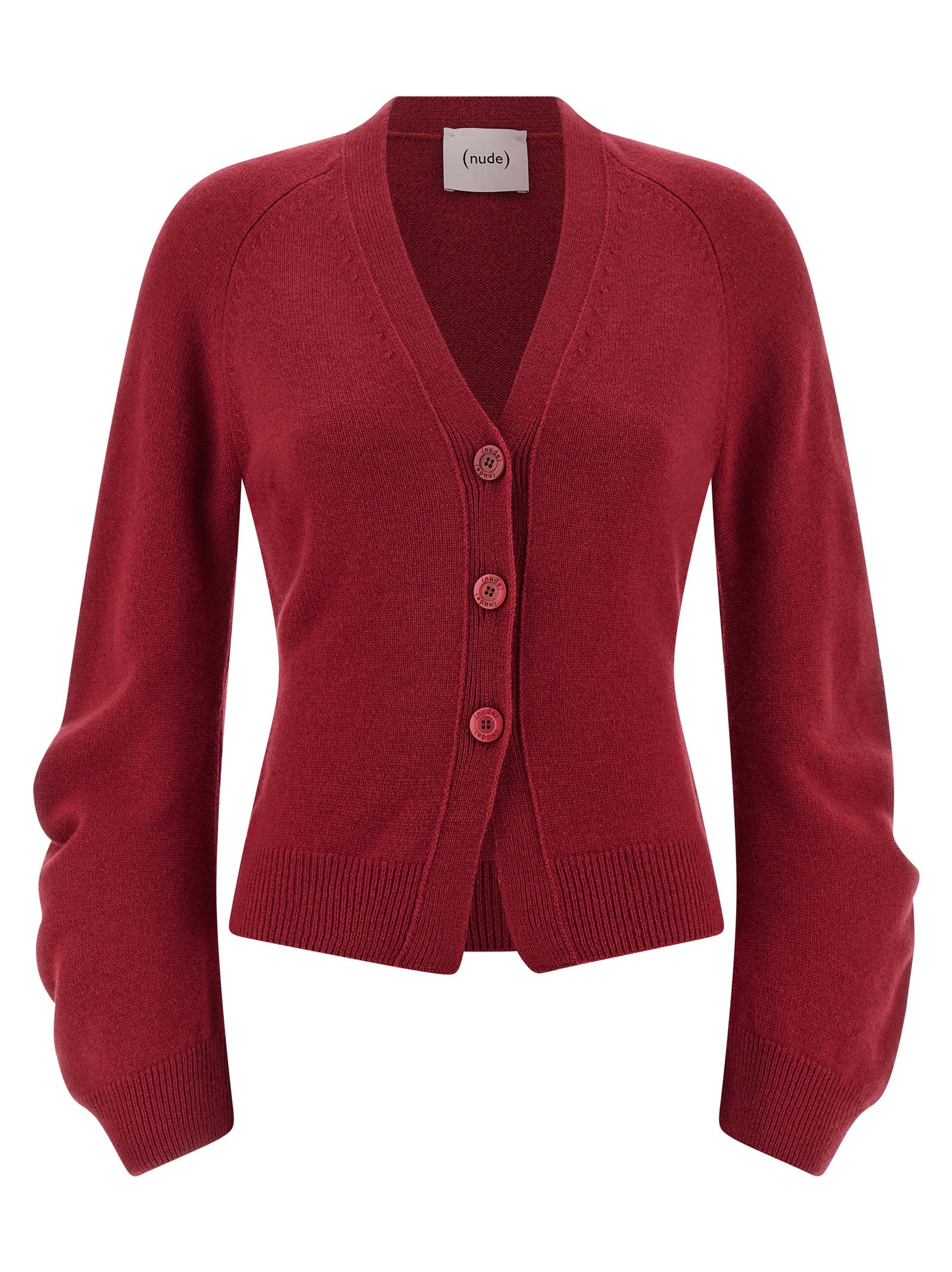 Nude Curved Sleeves Cardigan