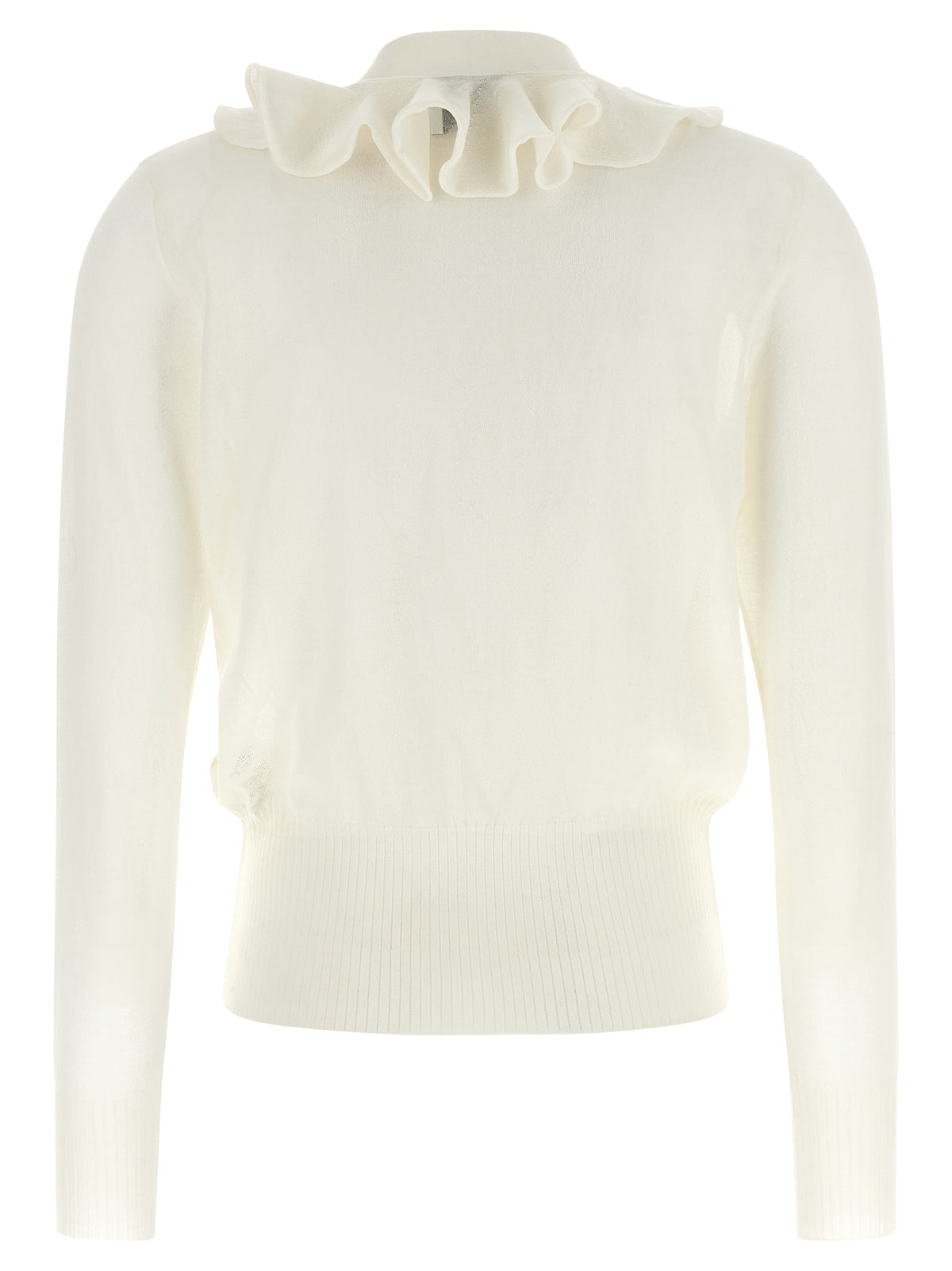 Nude Ruffle Cardigan