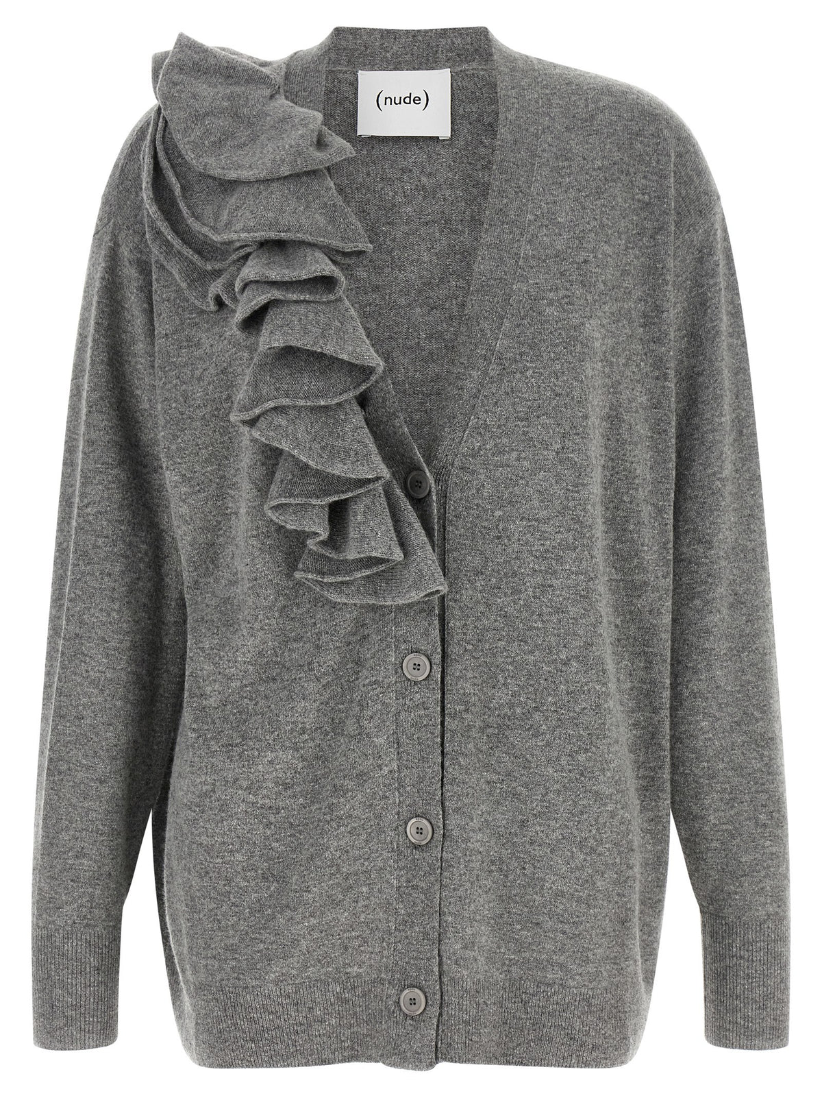 Nude Ruffle Cardigan