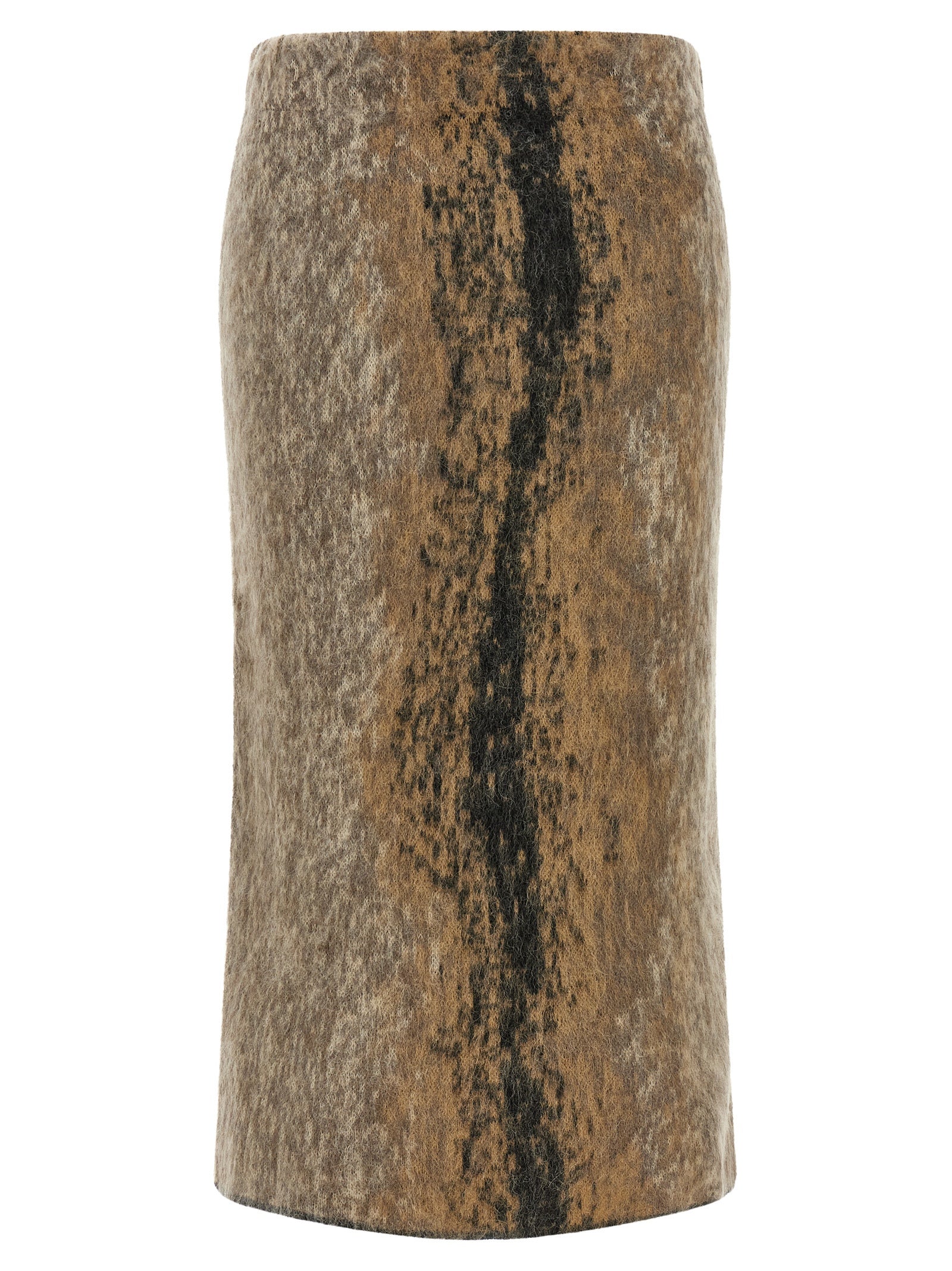 Nude Wool And Alpaca Skirt