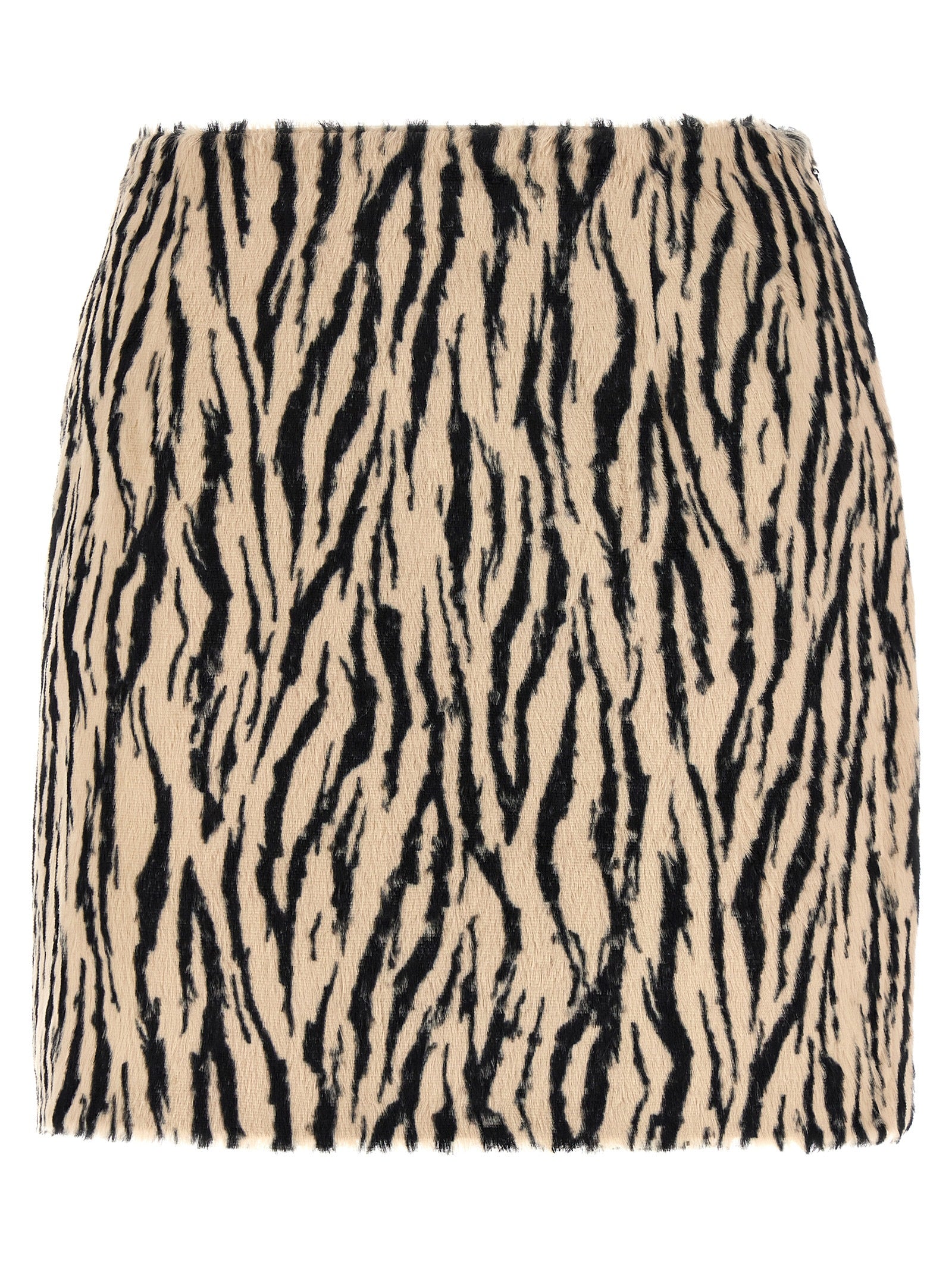 Rotate Birger Christensen 'Printed Faux Fur' Skirt