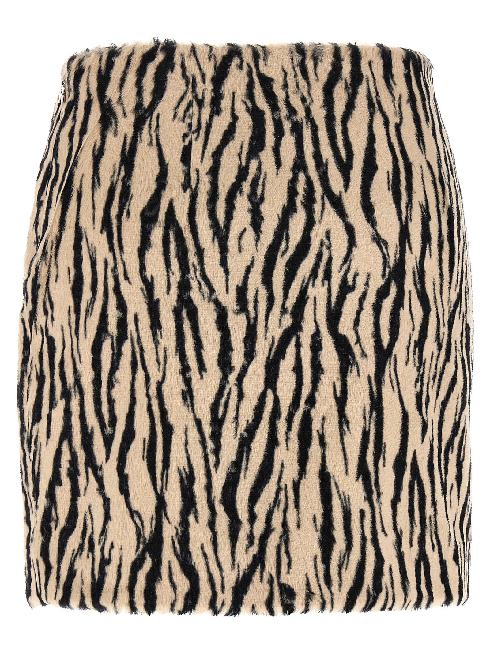 Rotate Birger Christensen 'Printed Faux Fur' Skirt
