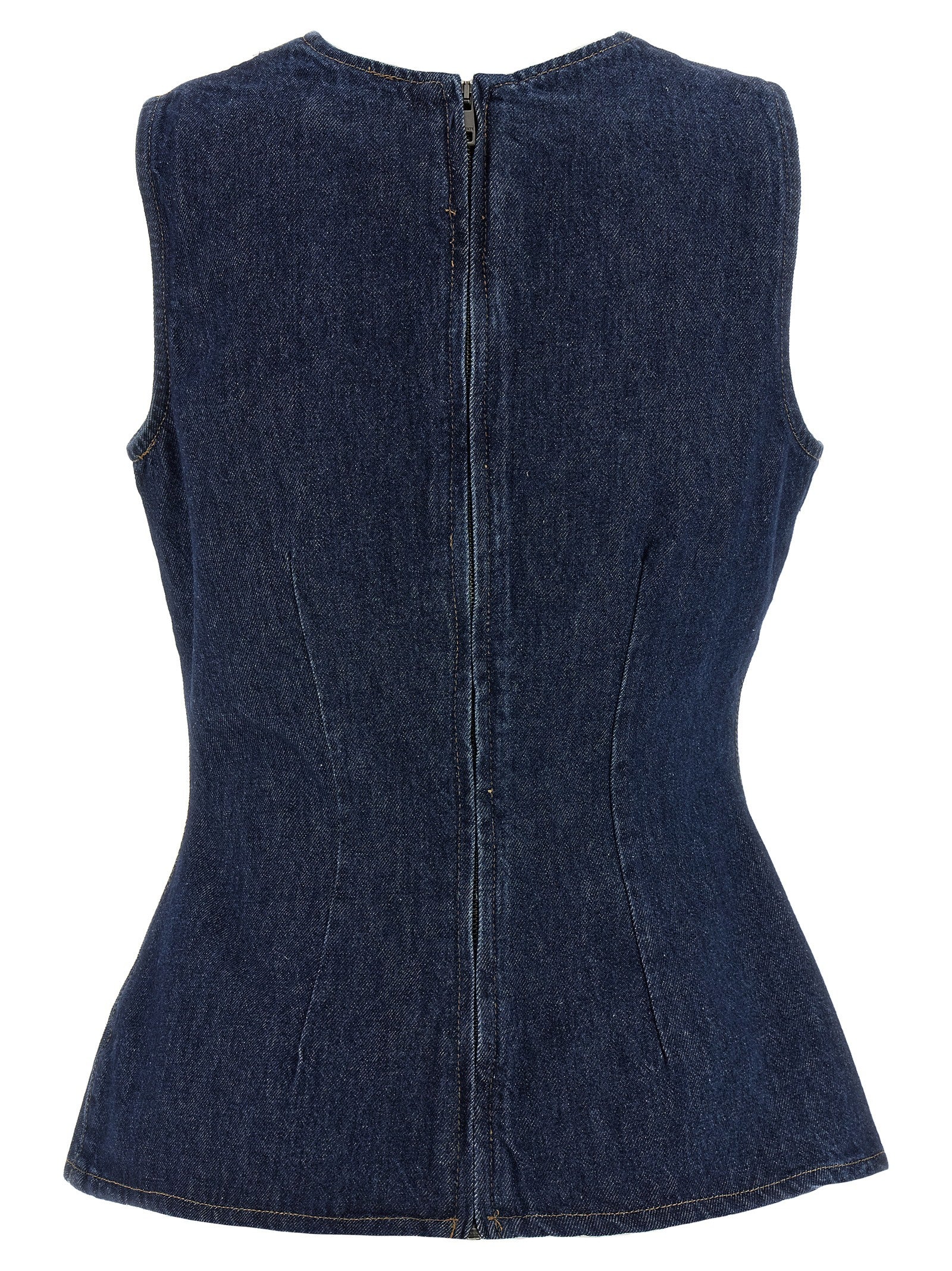 Rotate Birger Christensen 'Denim Buttoned' Top