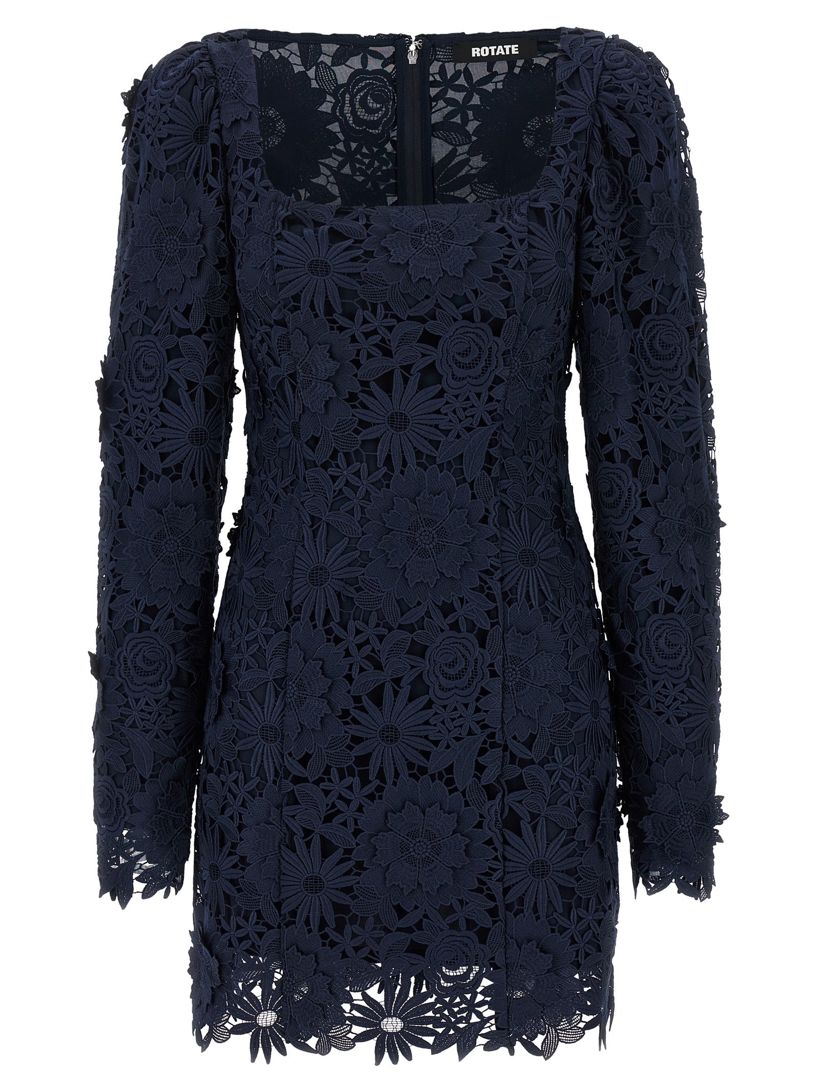 Rotate Birger Christensen '3D Lace Ls Mini' Dress