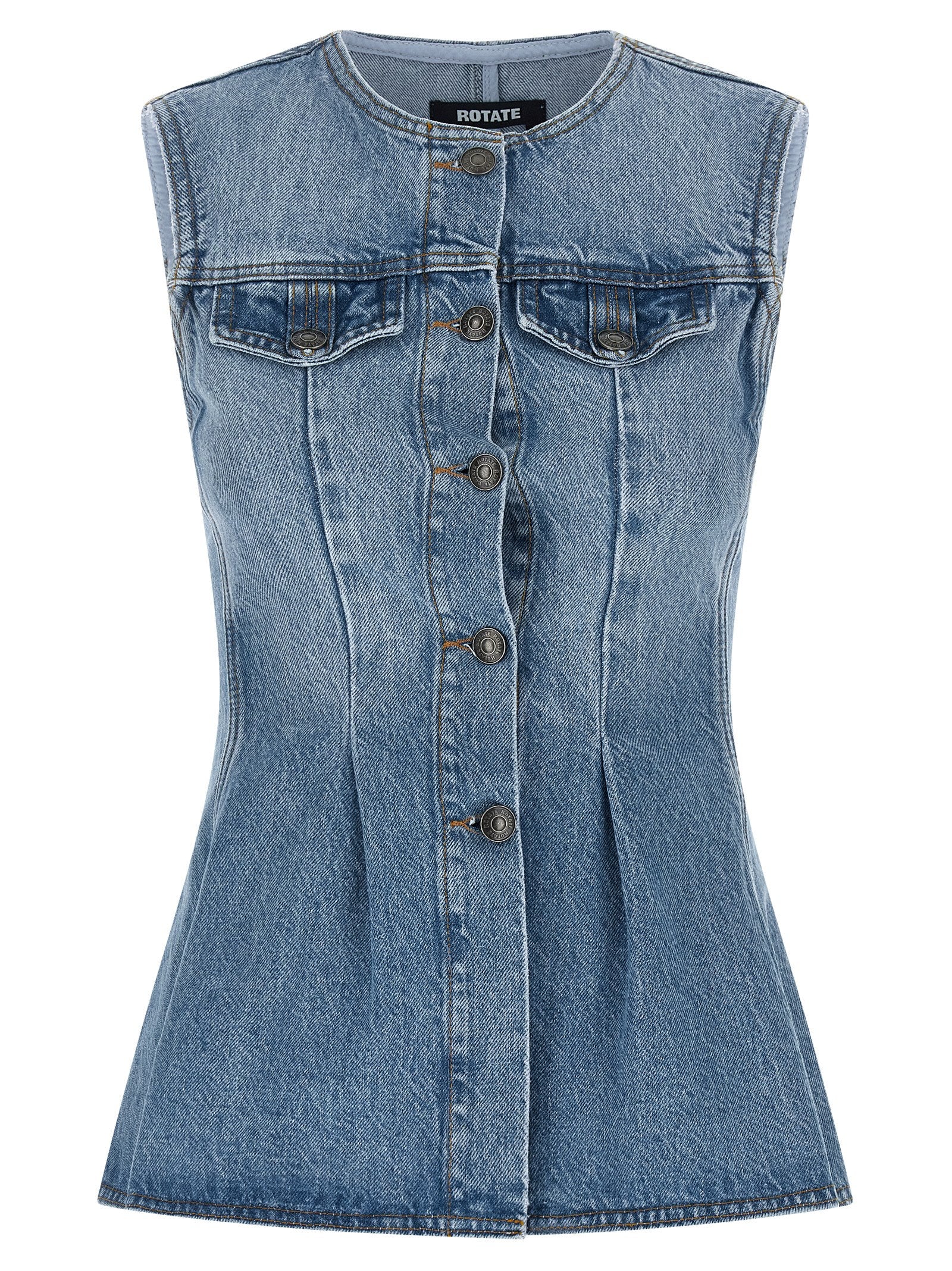 Rotate Birger Christensen 'Flared Denim' Top