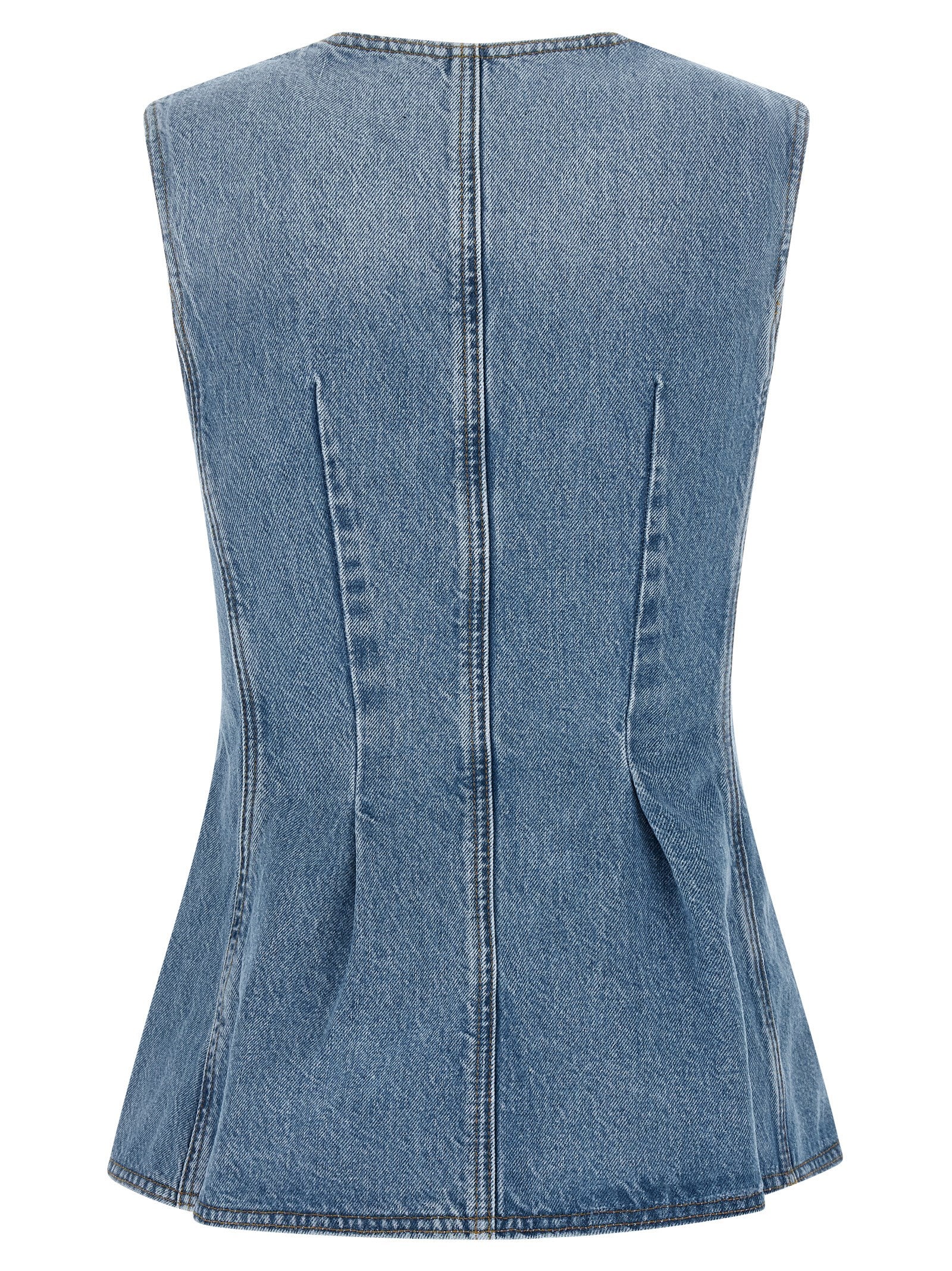 Rotate Birger Christensen 'Flared Denim' Top