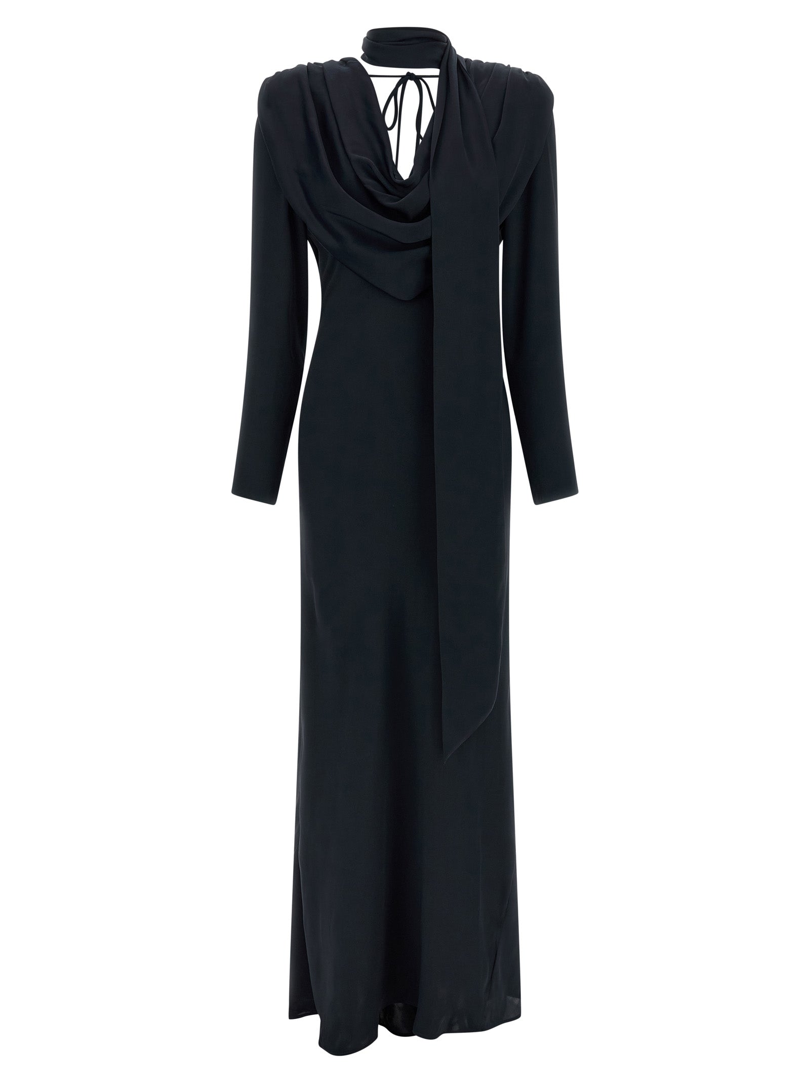 Rotate Birger Christensen 'Satin Maxi Drapy' Dress