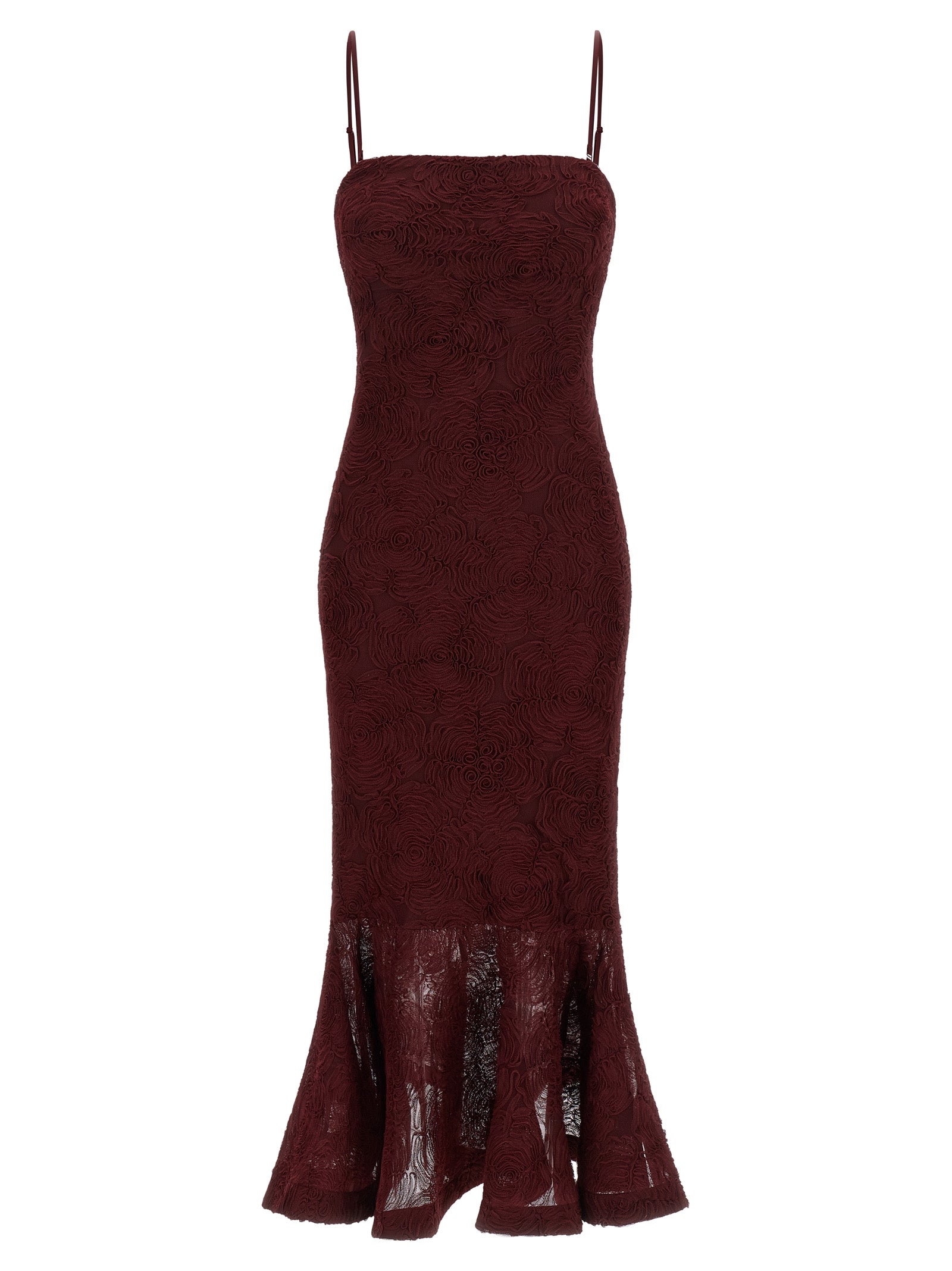 Rotate Birger Christensen 'Flower Mesh Flounce' Dress
