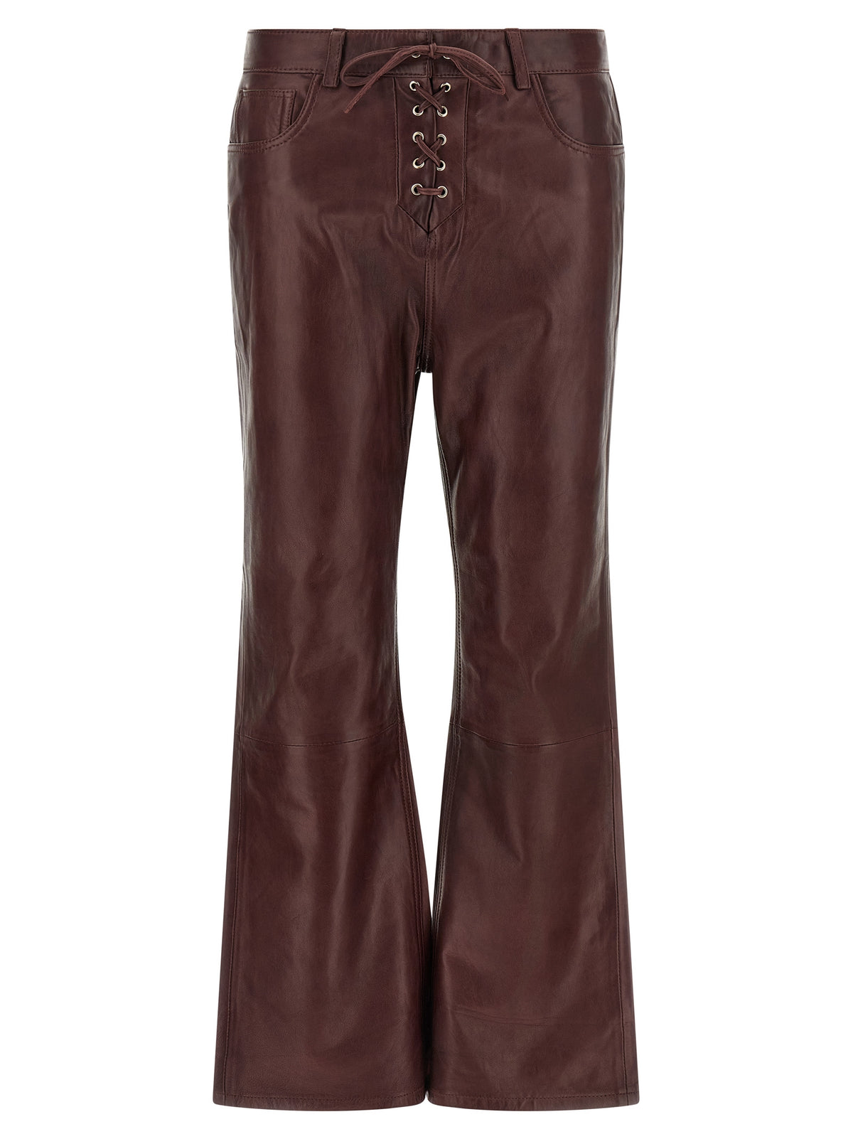 Rotate Birger Christensen Flared Leather-Effect Pants