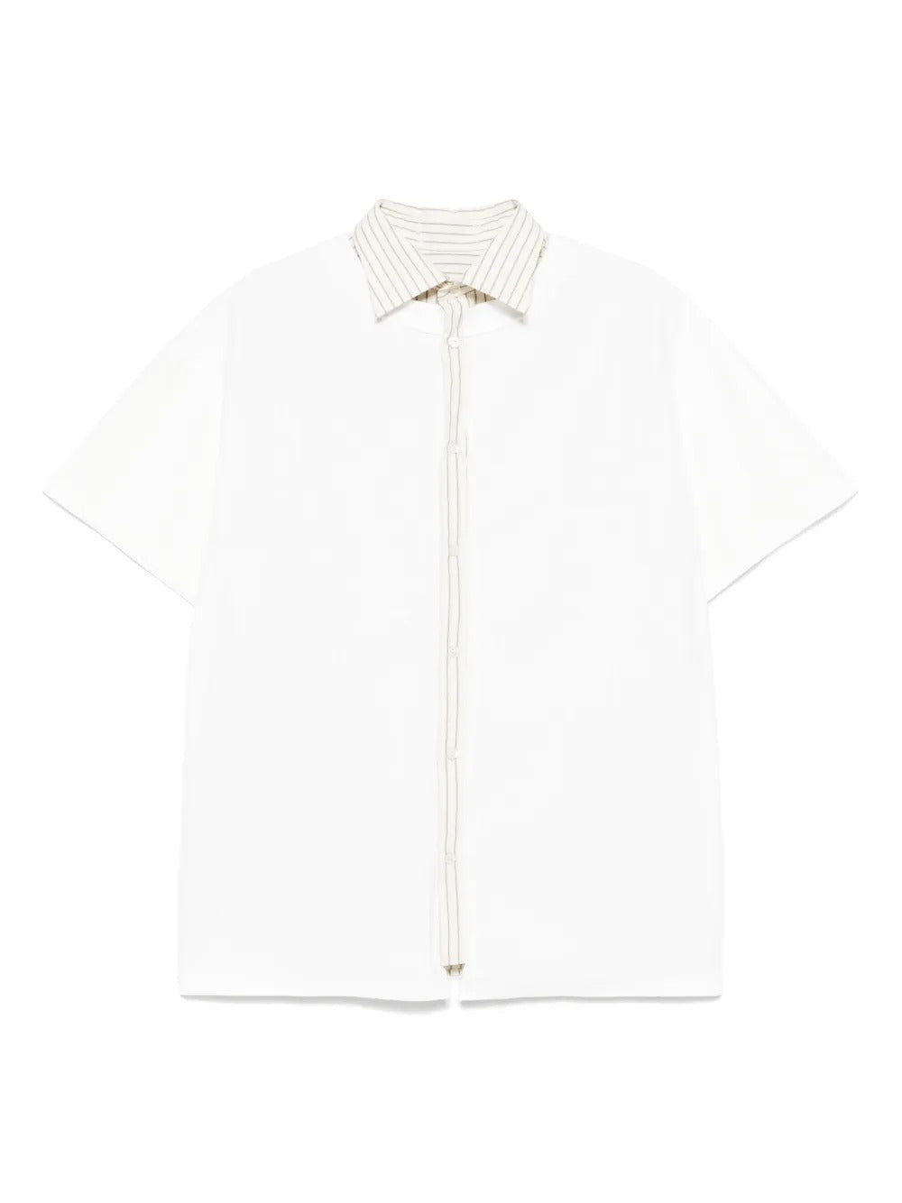 Maison Margiela Short Sleeved Layered Cotton Shirt