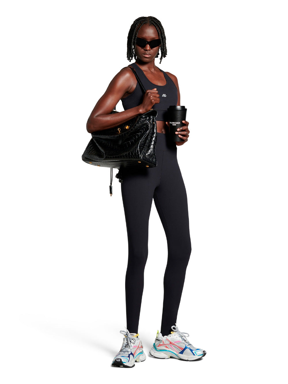 Balenciaga Mesh And Nylon Multicolor Worn-out Effect Runner Sneakers