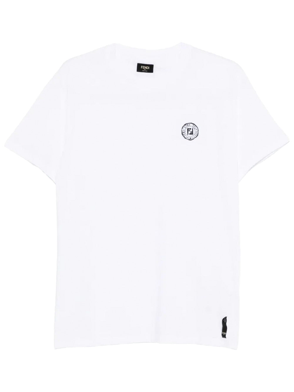 Fendi Ff Postcards Logo Print Cotton T-shirt