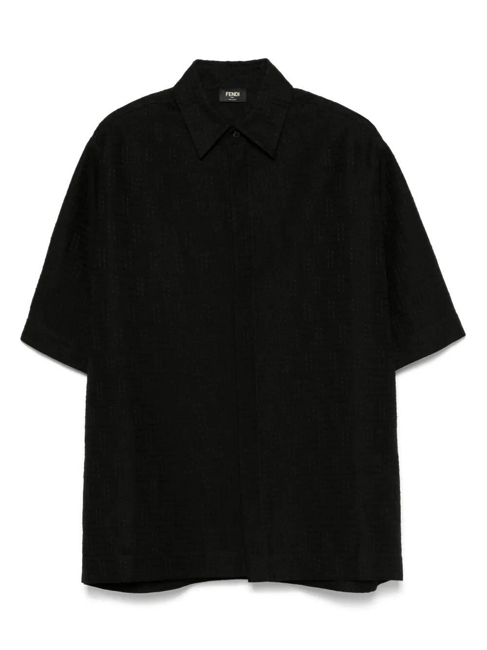 Fendi Linen Ff Jacquard Oversize Shirt