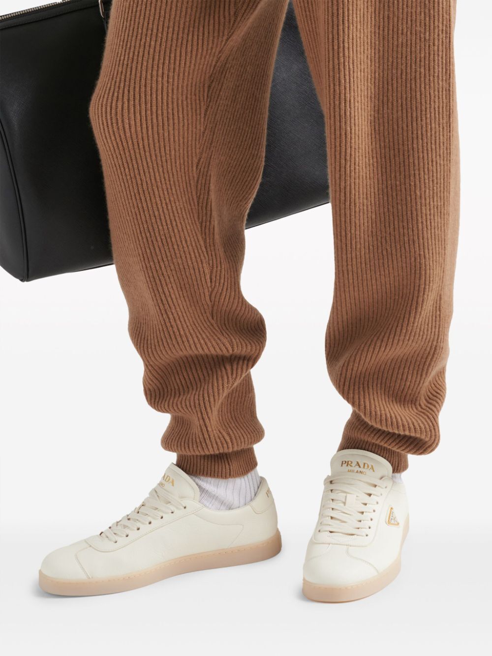 Prada Lane Leather Sneakers