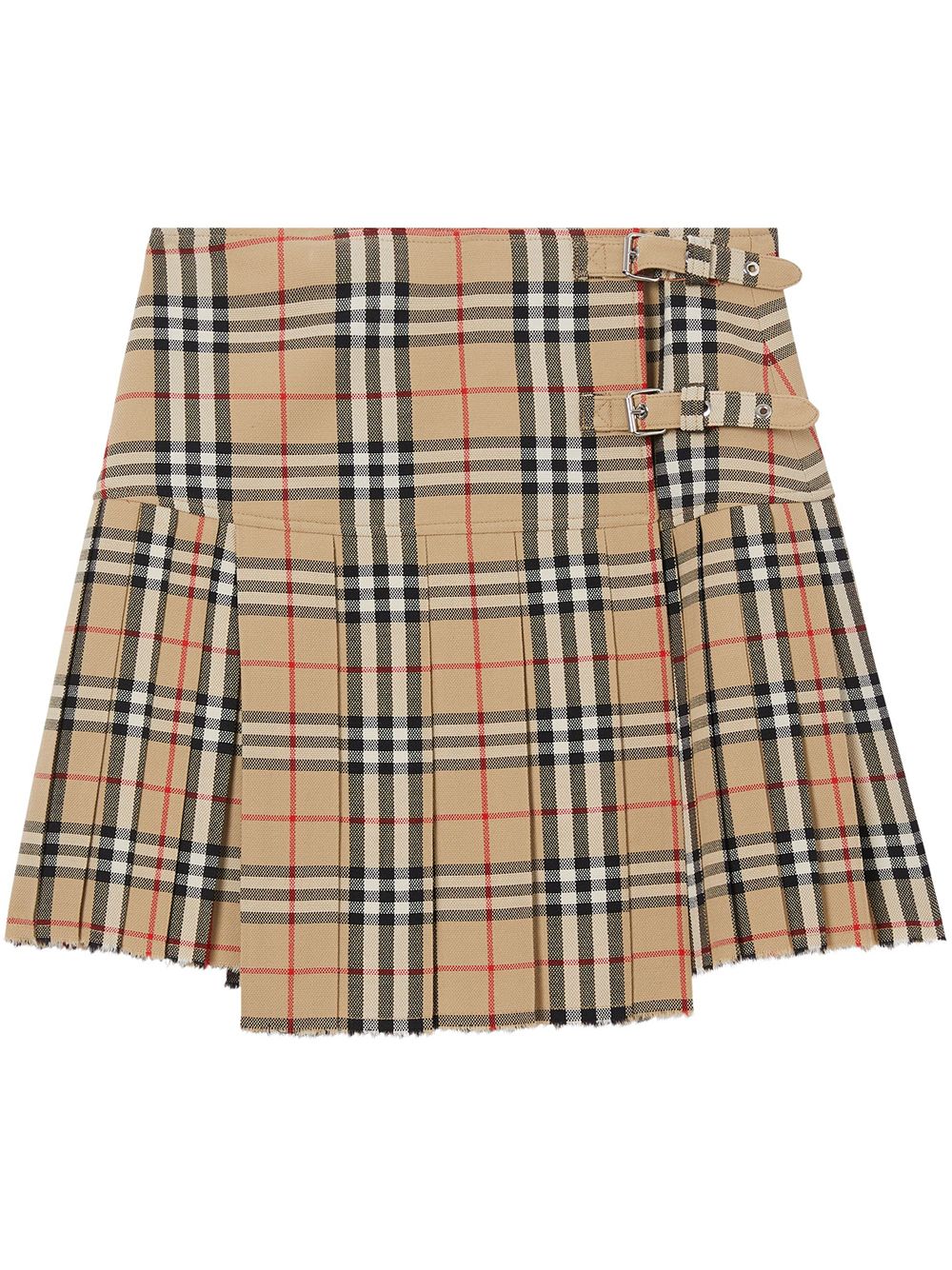 Burberry Vintage Check Wool Miniskirt