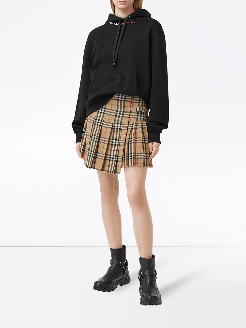 Burberry Vintage Check Wool Miniskirt