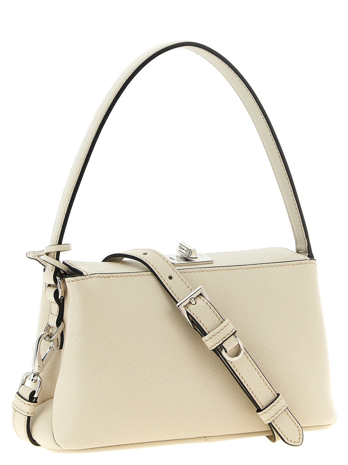 Prada White 'Prada Midi' Handbag