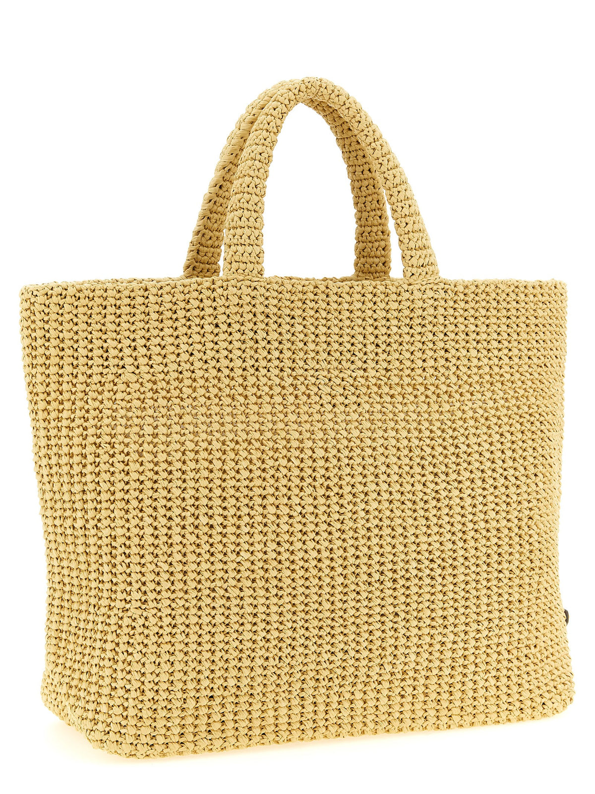 Prada Crochet Raffia Shopping Bag