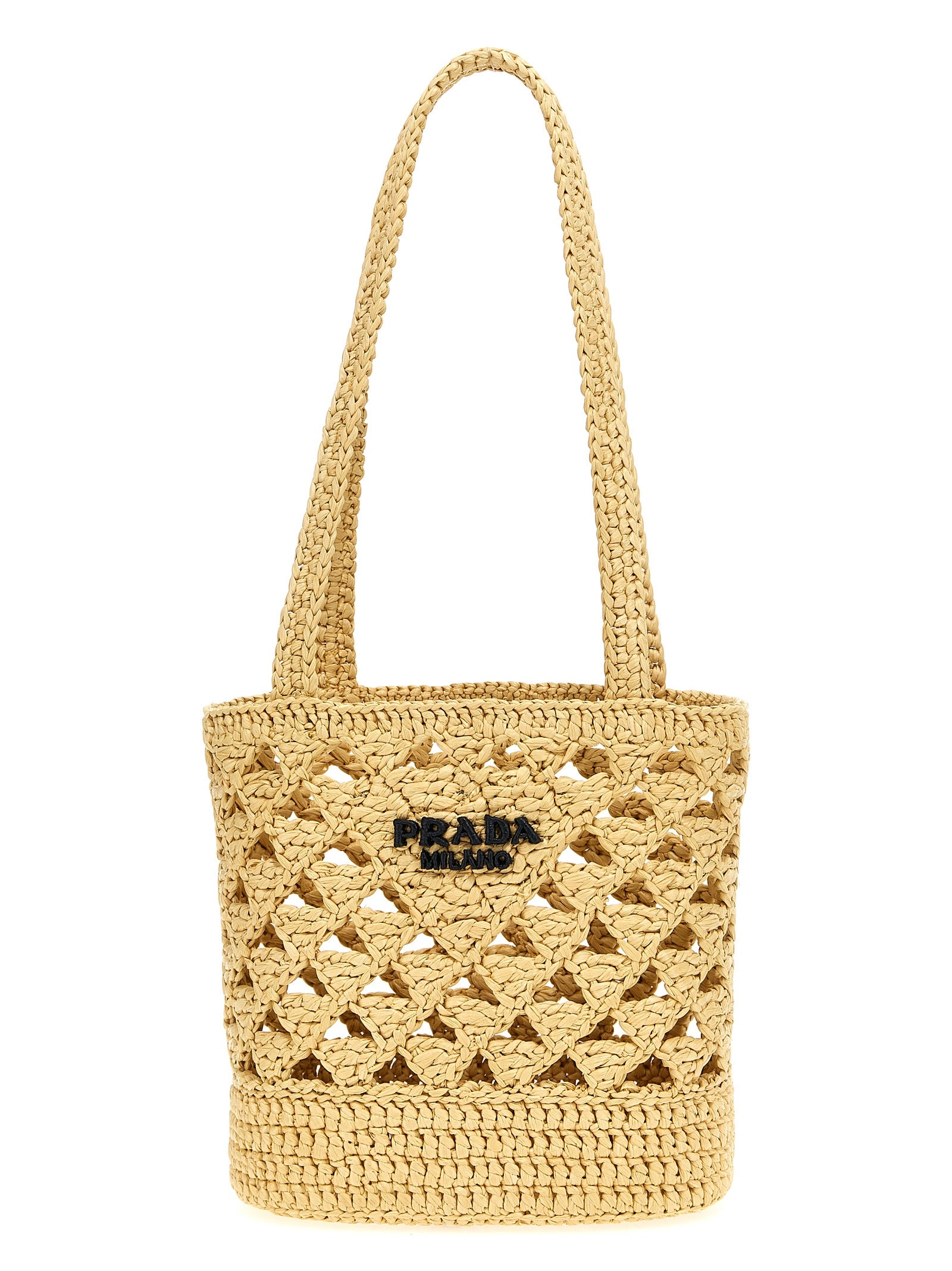 Prada Crochet Logo Handbag