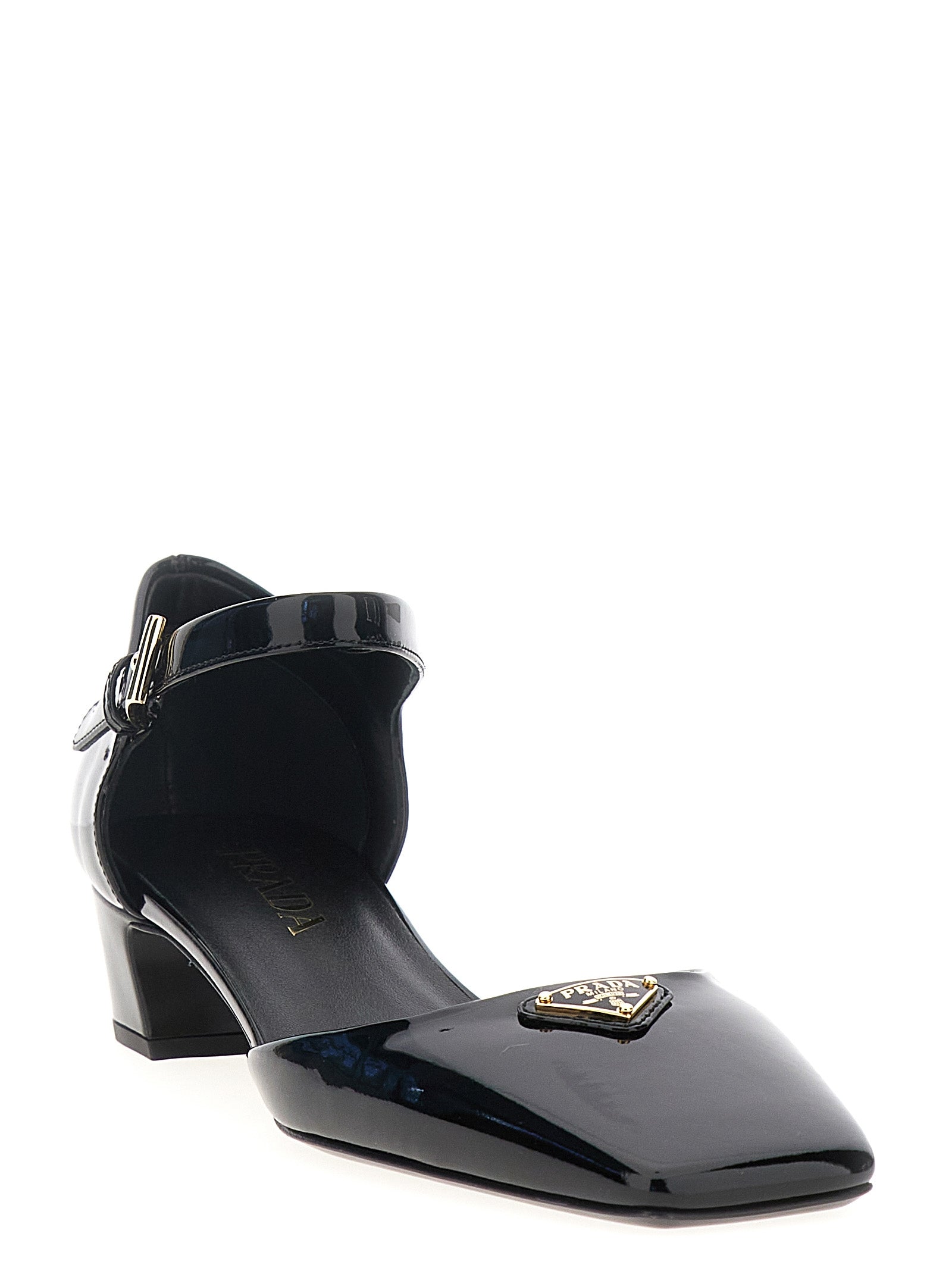 Prada Logo Patent Pumps