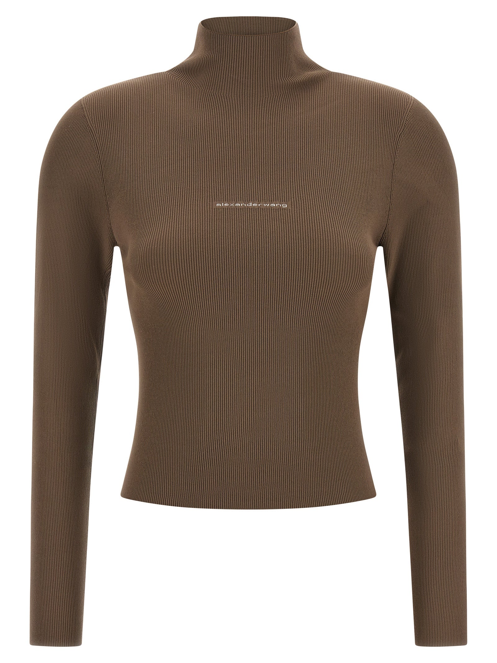 Alexander Wang Logo Ribbed Sweater