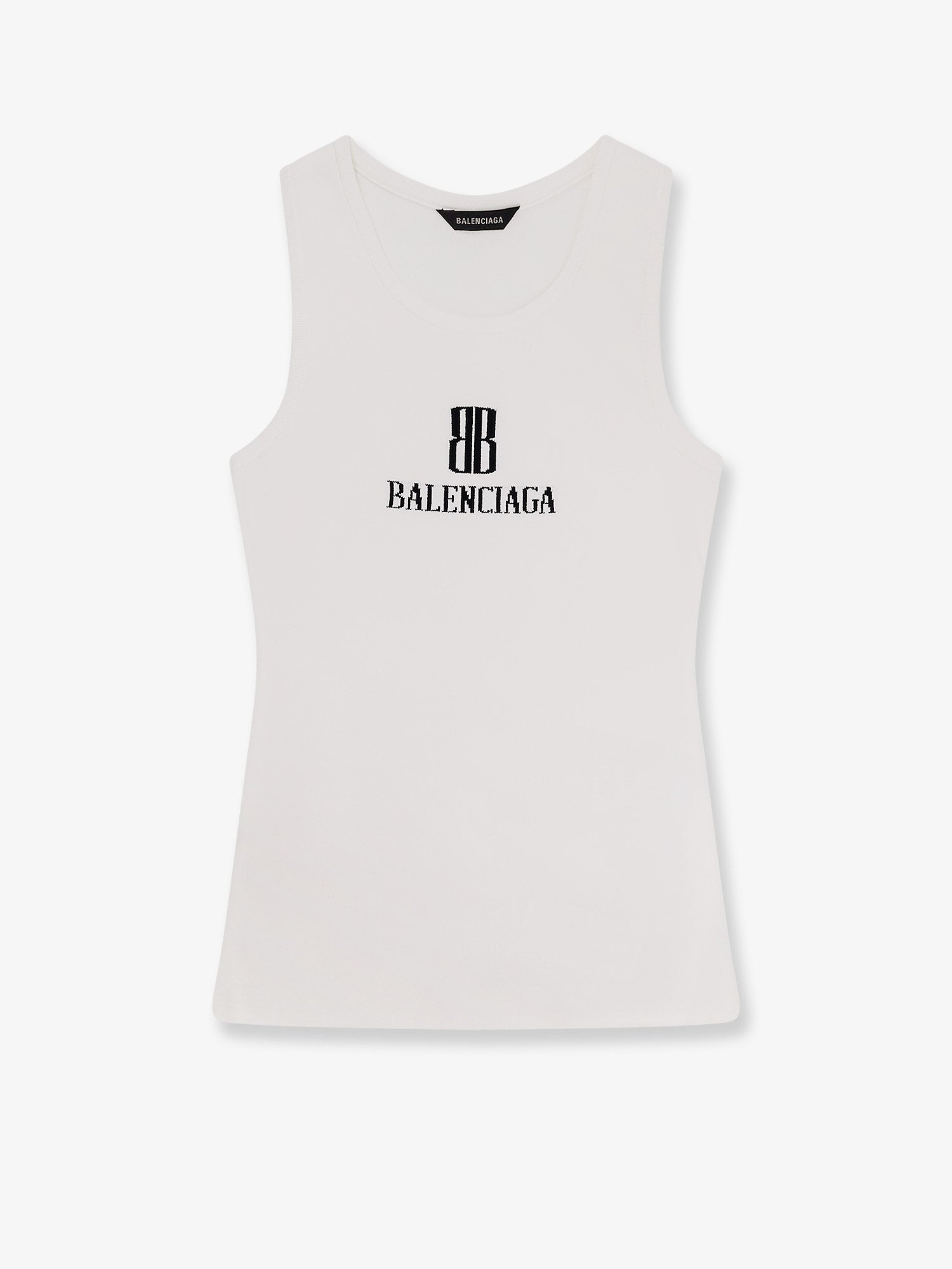 Balenciaga Ribbed Viscose Blend Tank Top