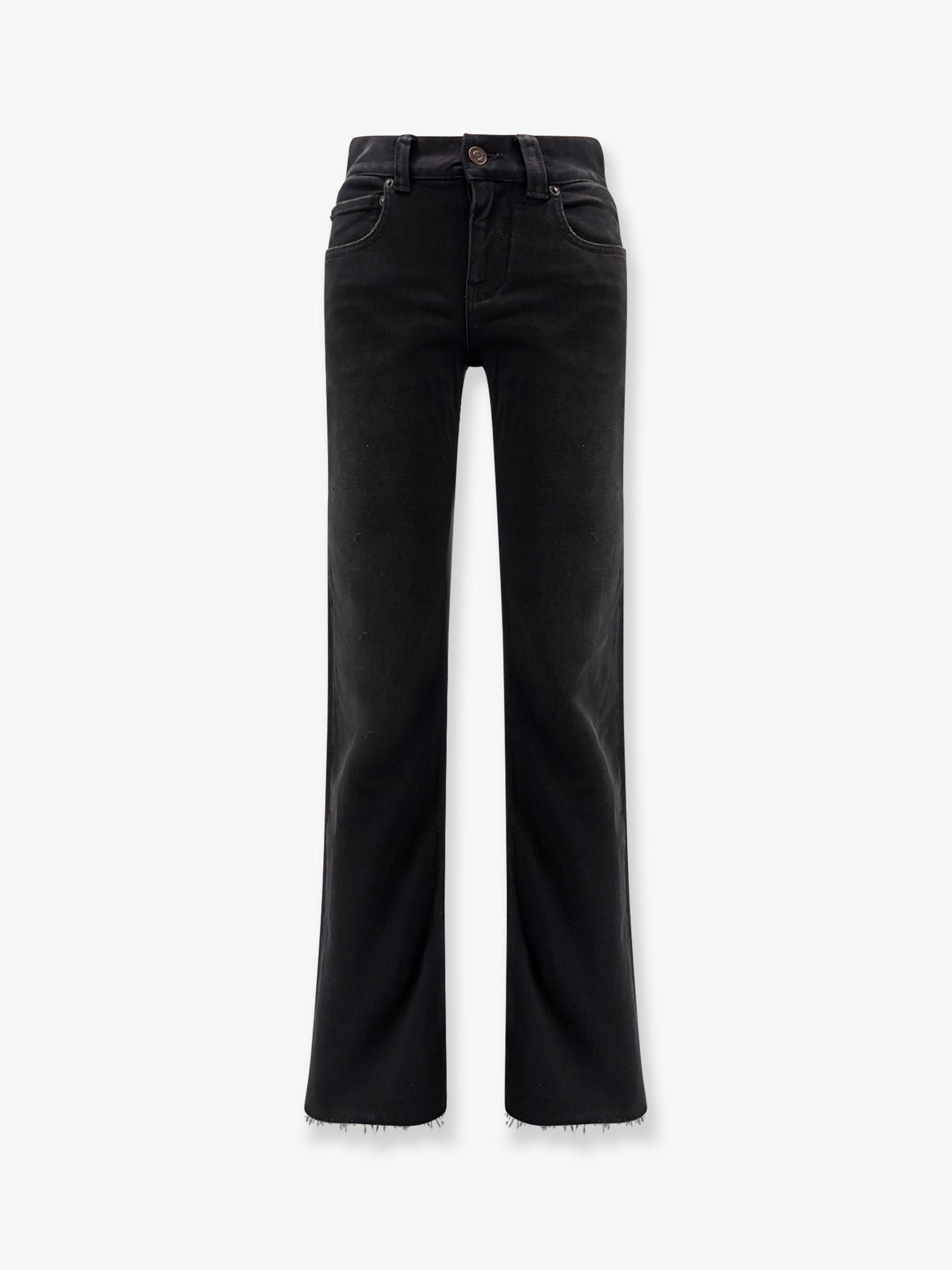 Balenciaga Denim Trousers With Frayed Edges