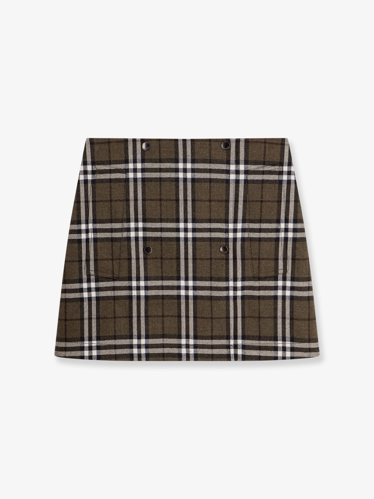 Burberry Virgin Wool Skirt With Burberry Check Print
