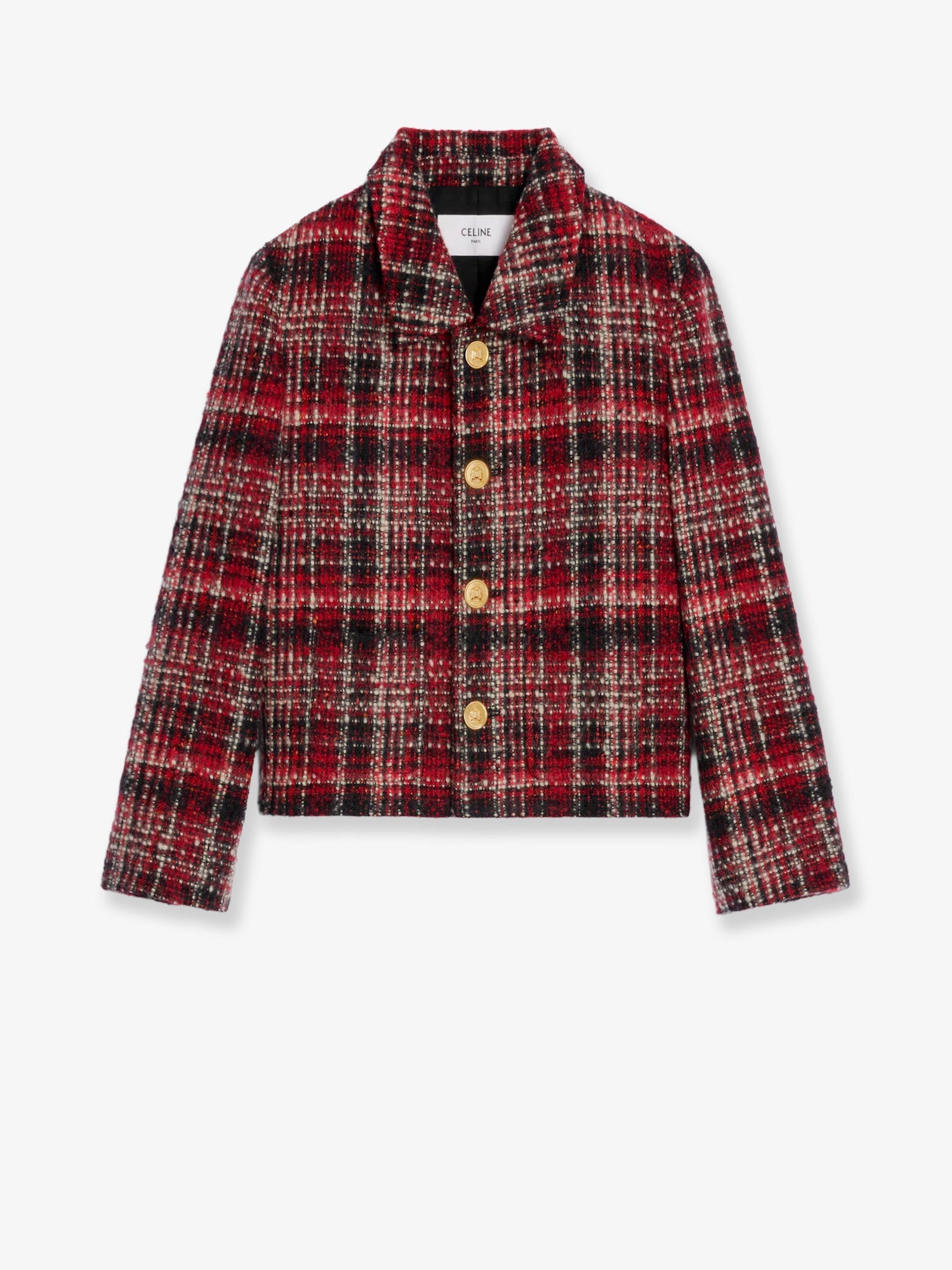 Celine Madras Wool, Cotton And Mohair Blazer