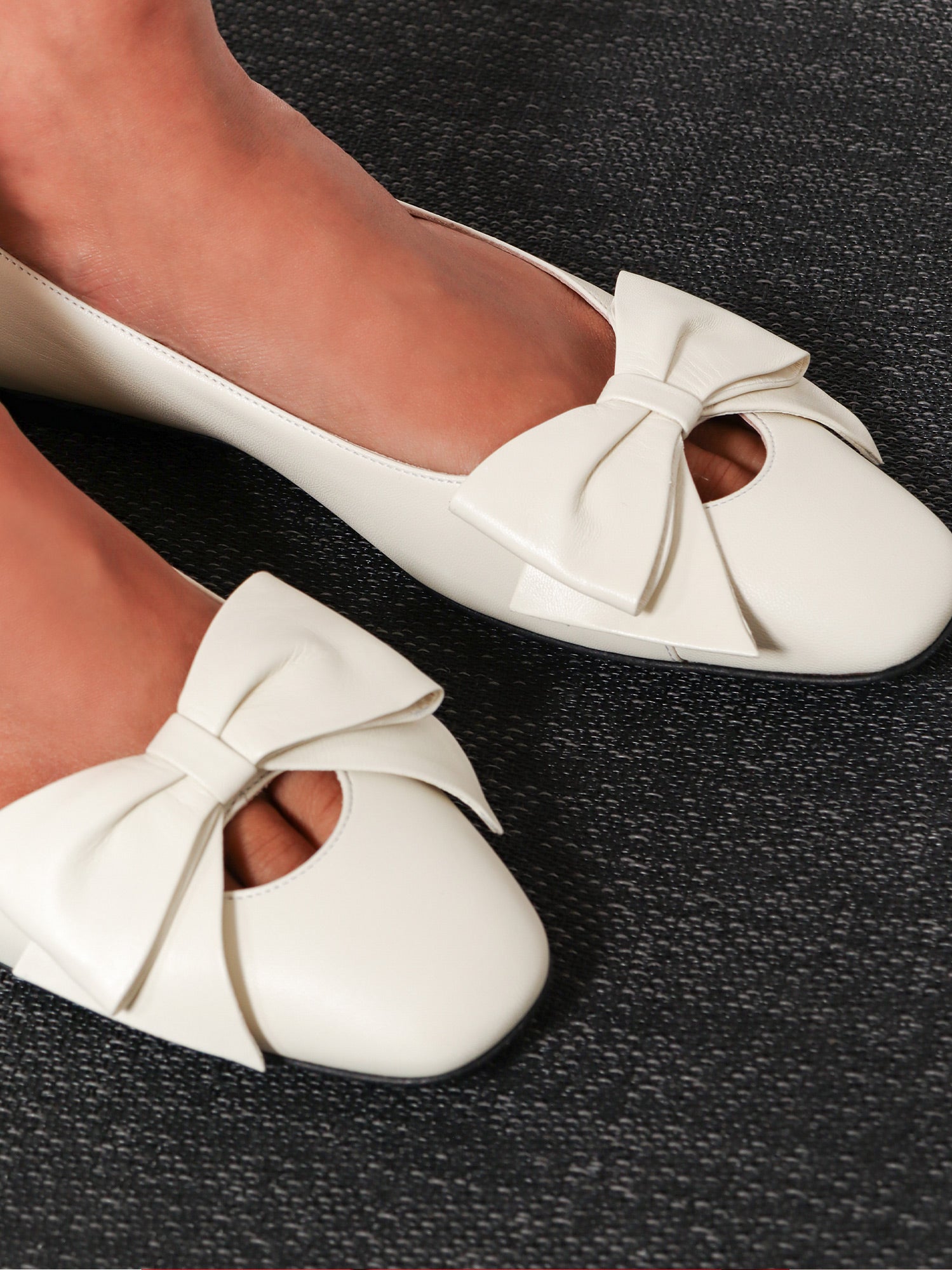 Valentino Leather Bowow Ballerinas