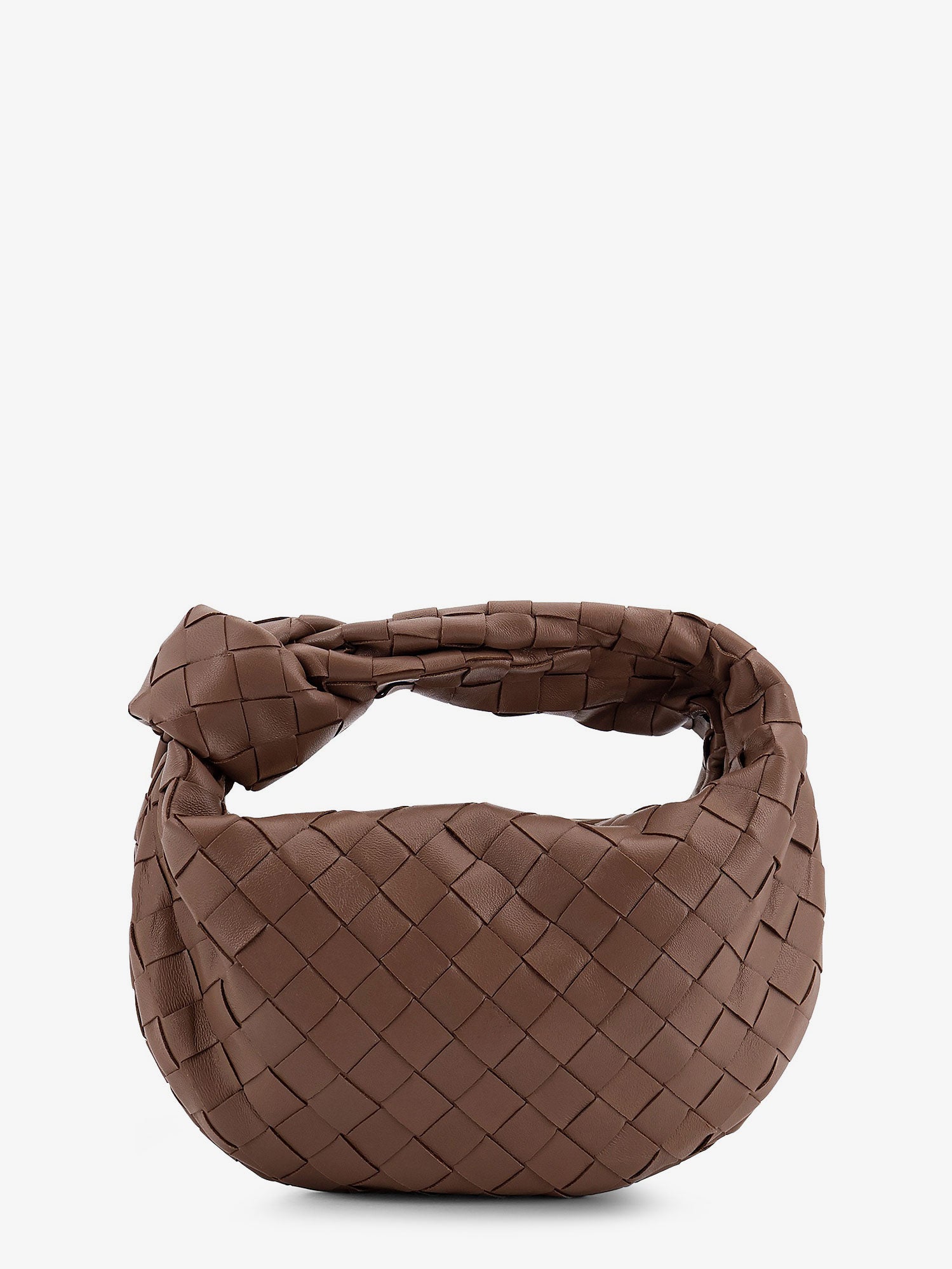 Bottega Veneta Mini Jodie Leather Handbag With Intrecciato Pattern