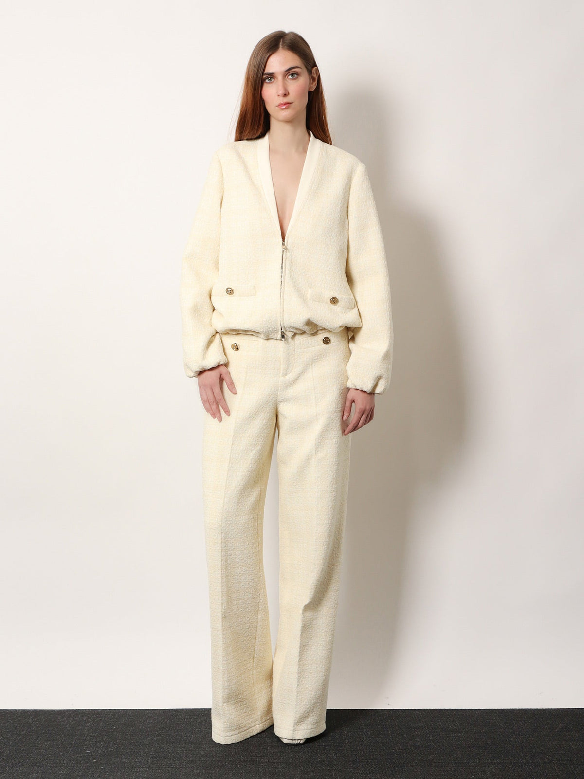 Gucci Cotton Blend Trousers With Checked Pattern