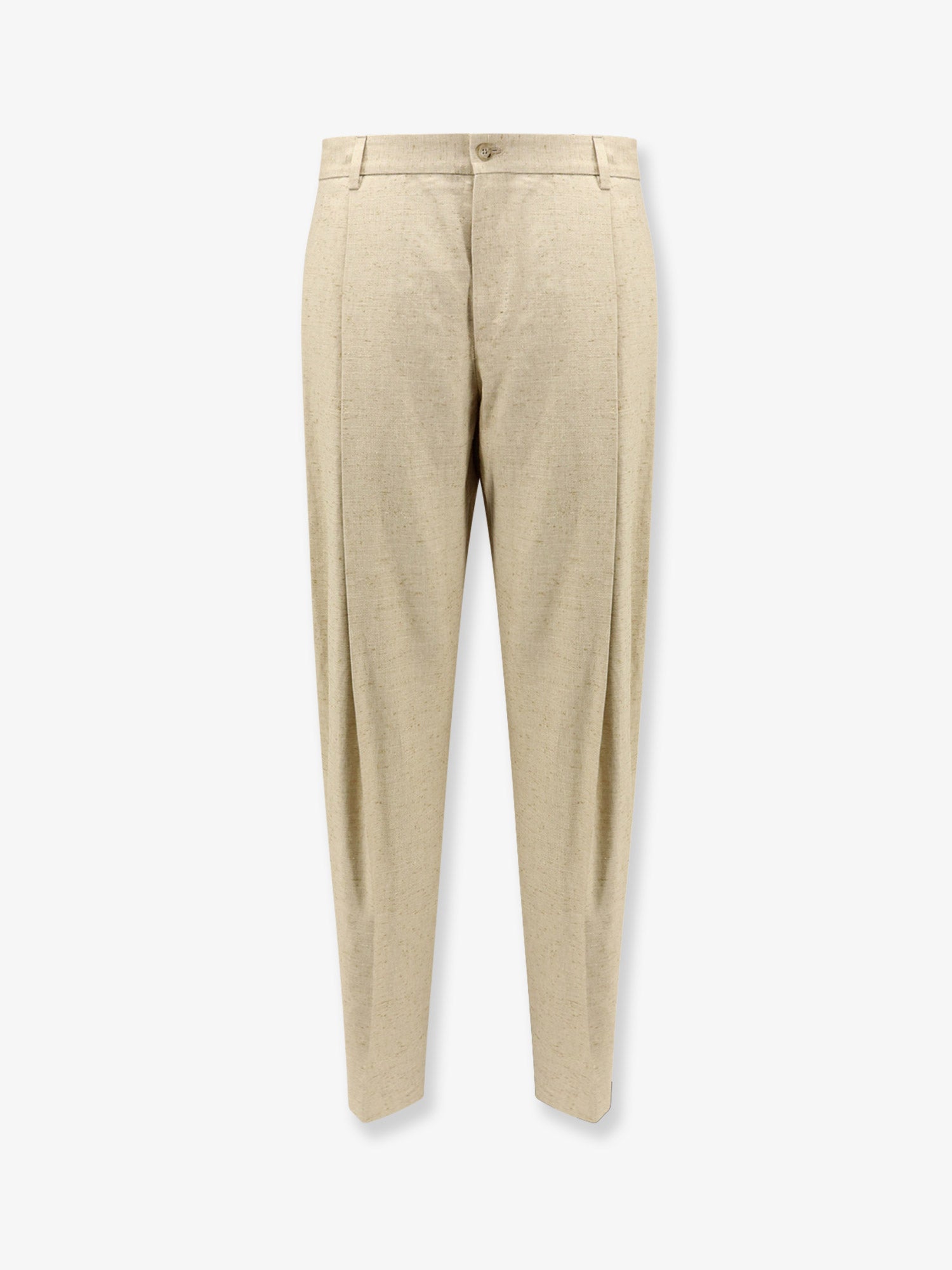 Dolce & Gabbana Hemp, Linen And Silk Trousers With Tweed Effect
