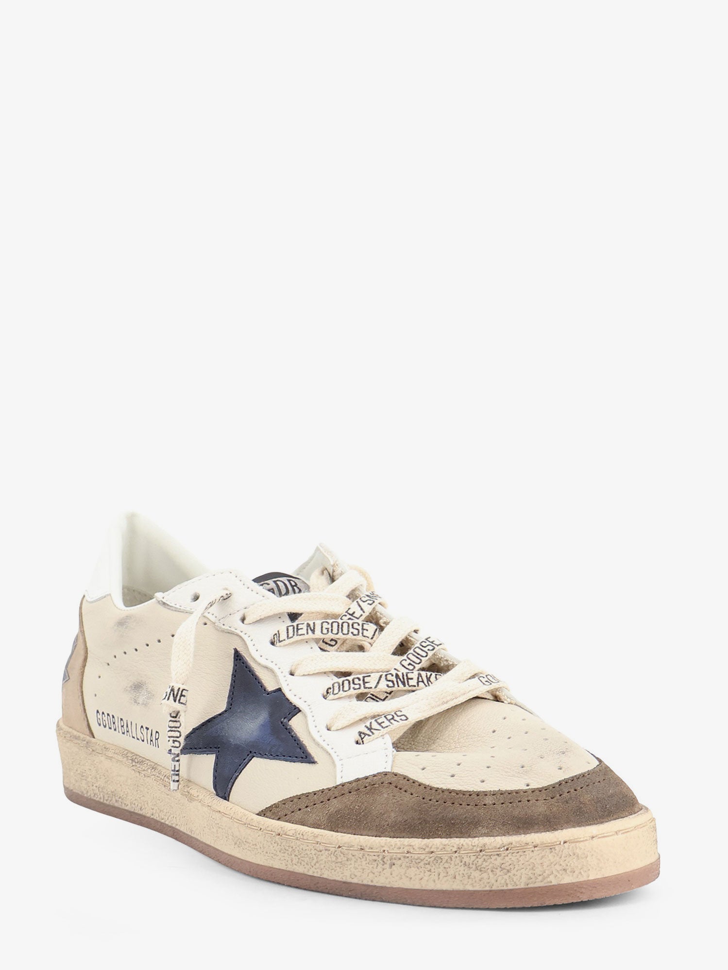 Golden Goose Leather Ballstar With Iconic Side Logo