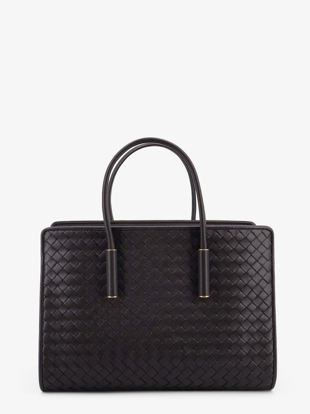 Bottega Veneta Barbara Leather Handbag With Intrecciato Motif