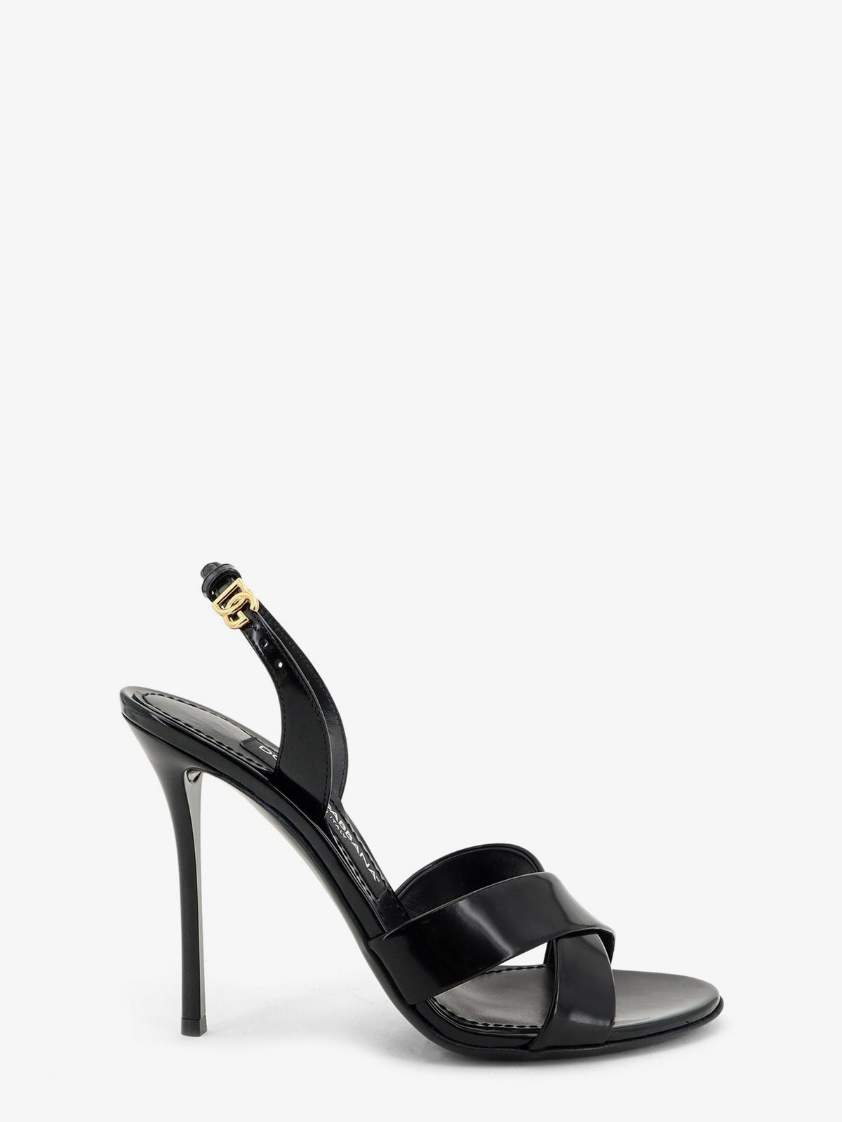 Dolce & Gabbana Keira Shiny Calfskin Leather Sandals