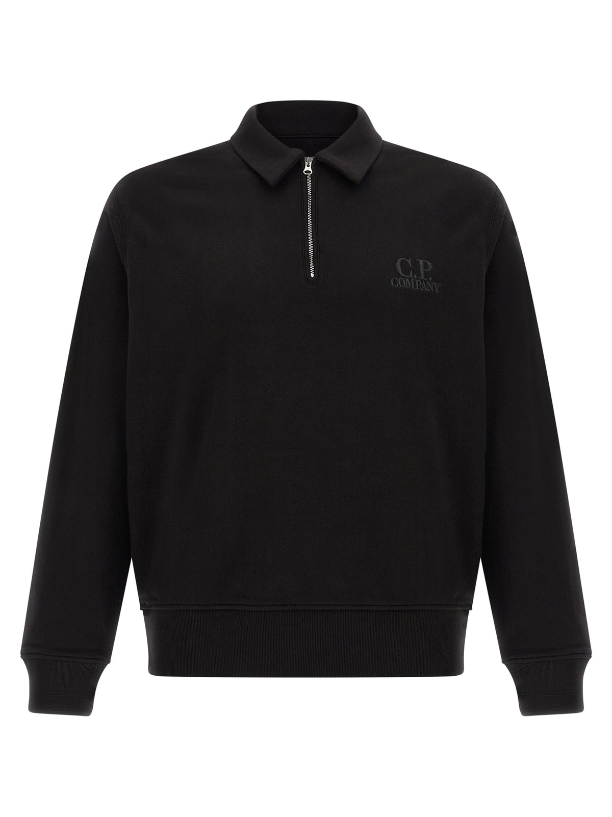 C.P. Company Black Cotton Fleece Sweatshirt