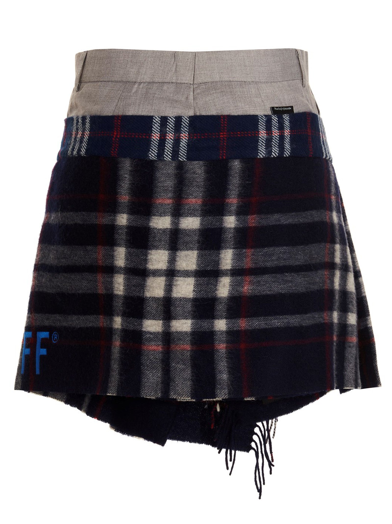 1/Off 'Check Scarf Reworked' Skirt