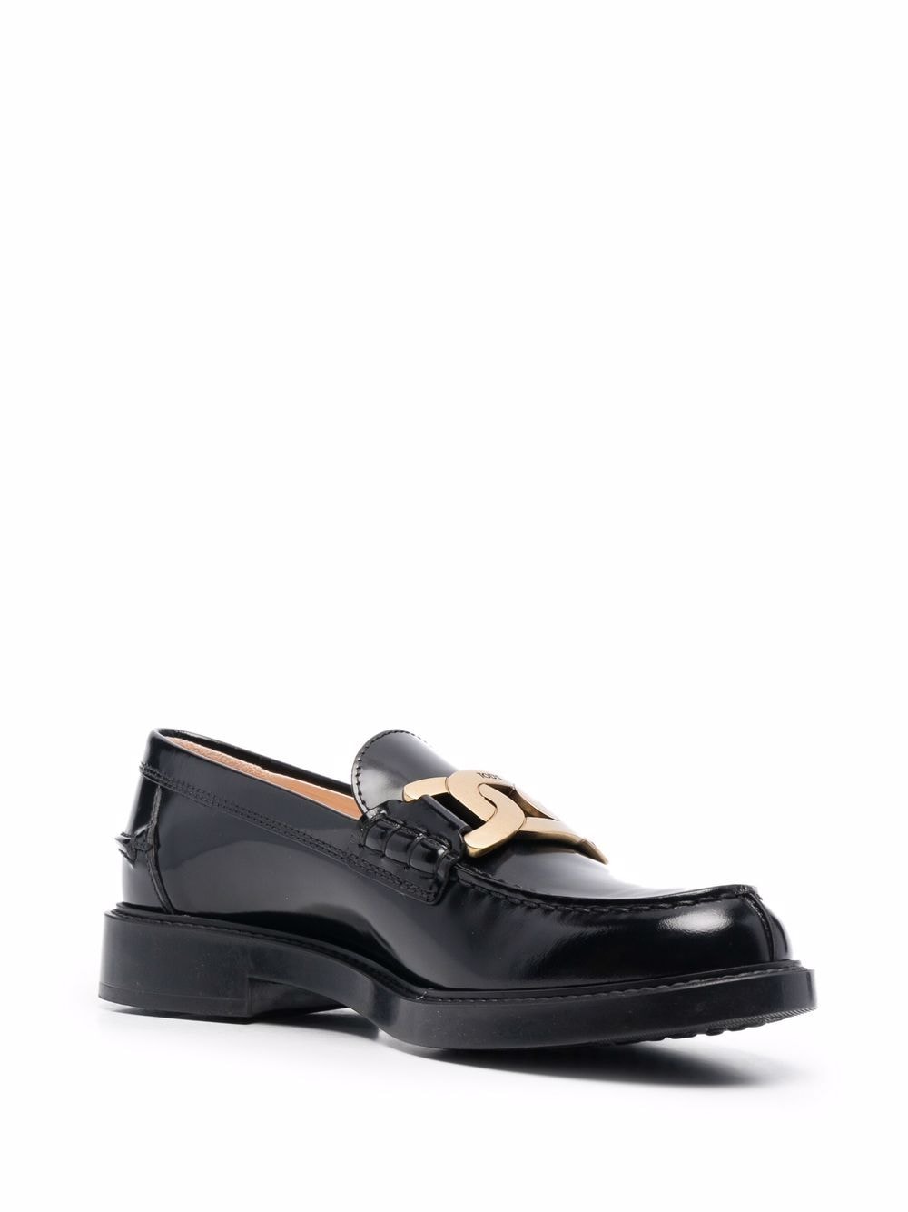Tod's Shiny Finish Leather Loafers