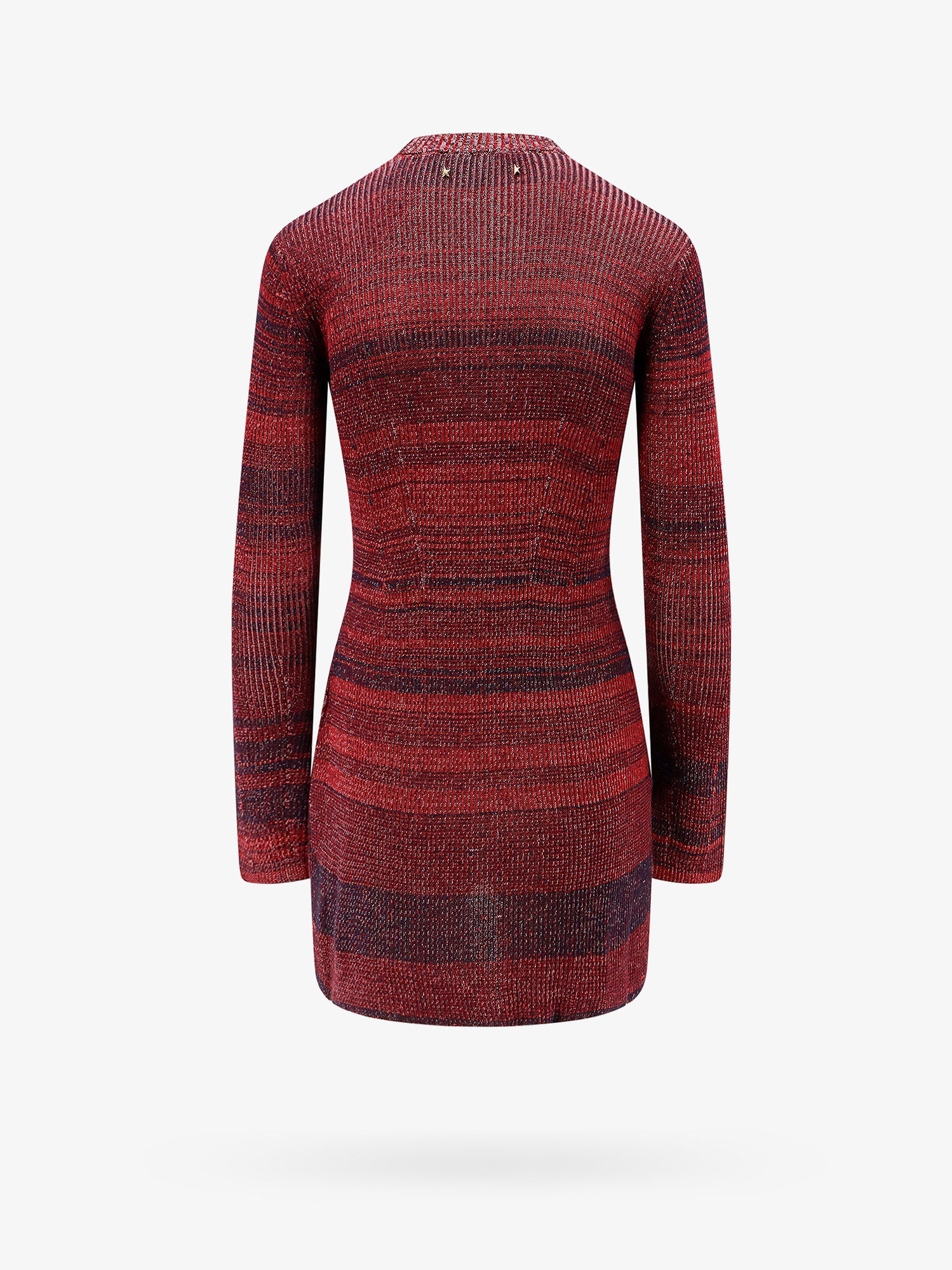 Golden Goose Knitted Multicolor Mini Dress With Stars Detail